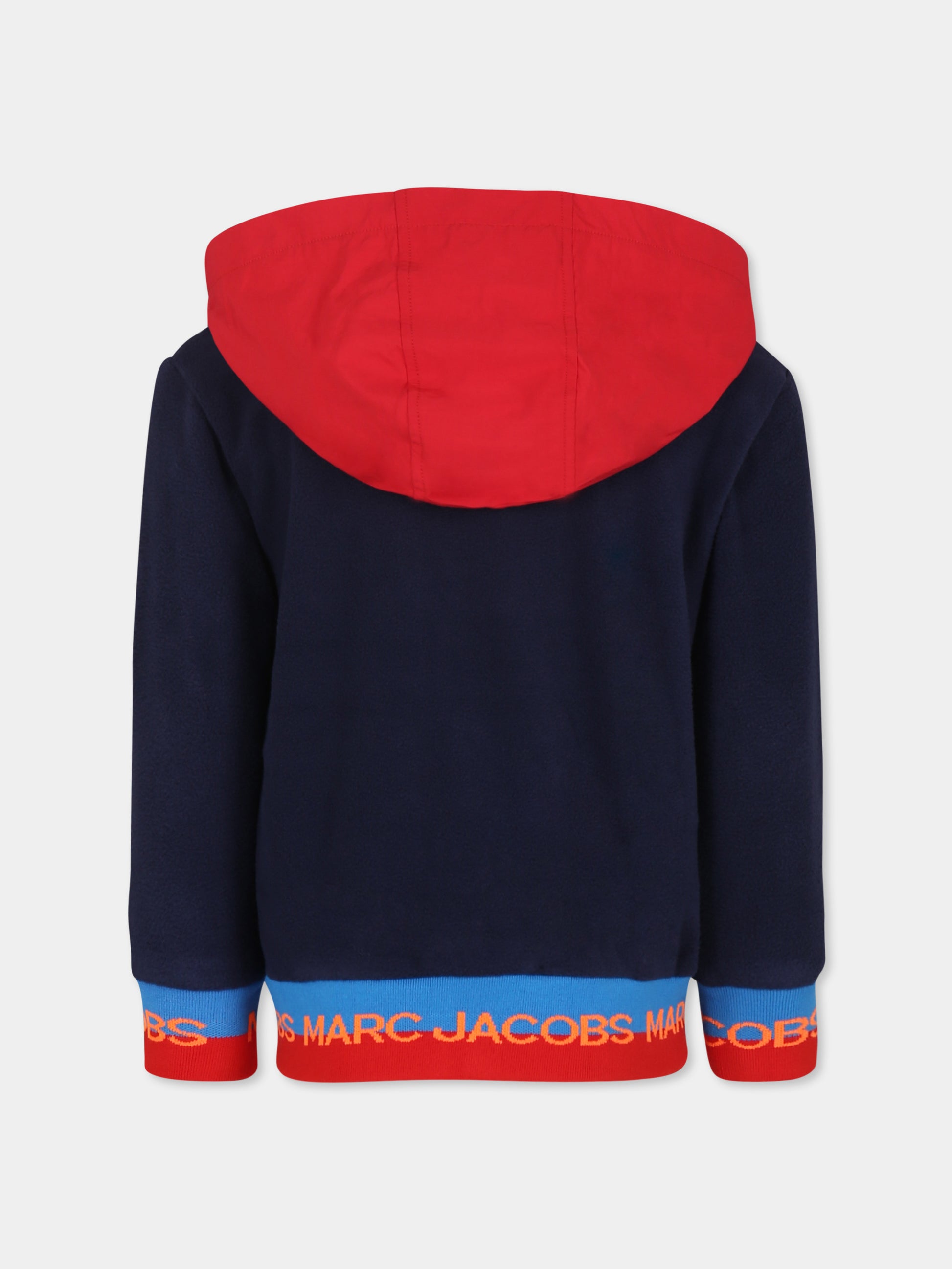 Felpa blu per bambino con logo,Marc Jacobs,W25619 85T