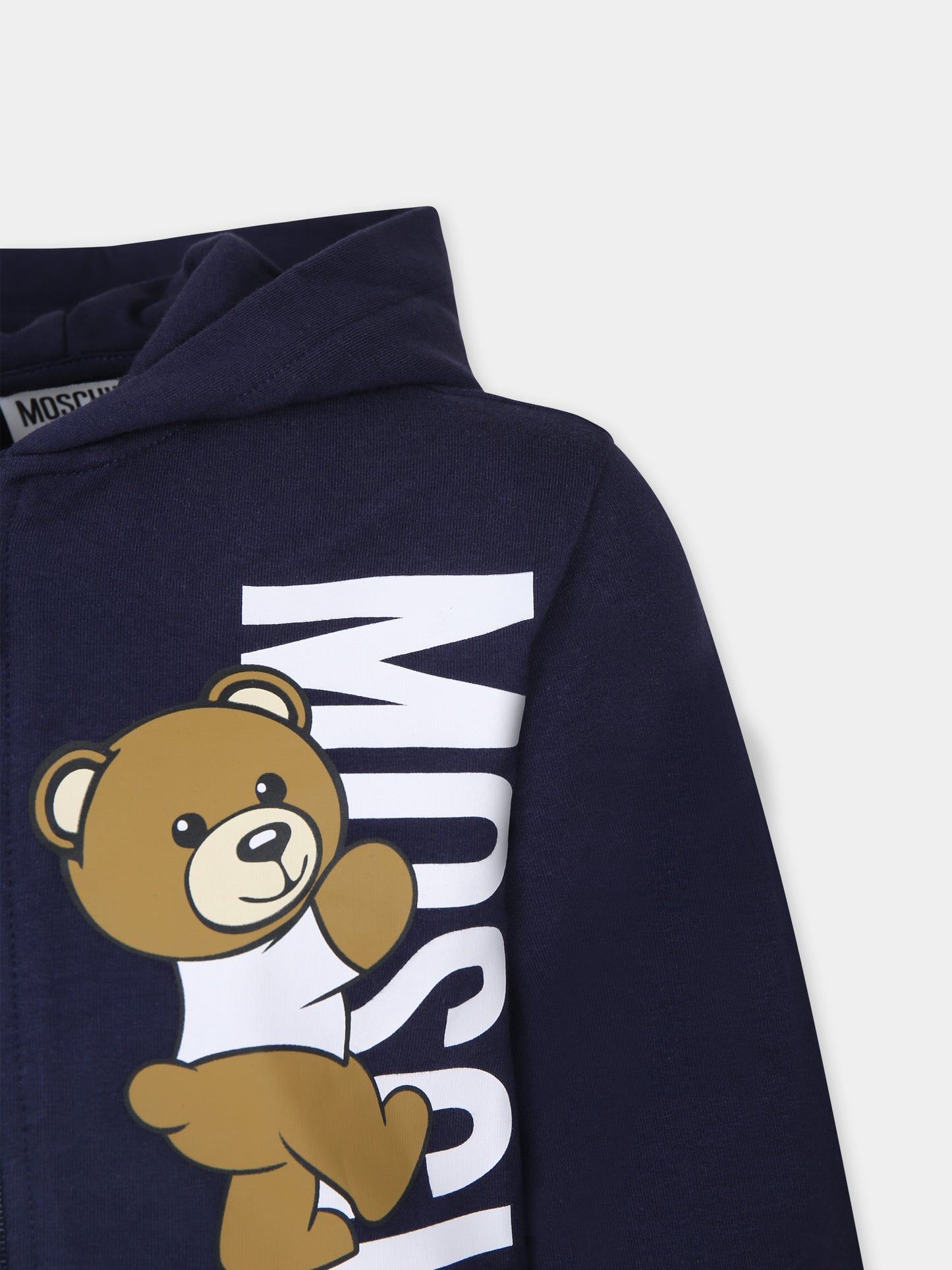 Completo blu per bambino con Teddy Bear e logo,Moschino Kids,HUK03M LDA27 40016