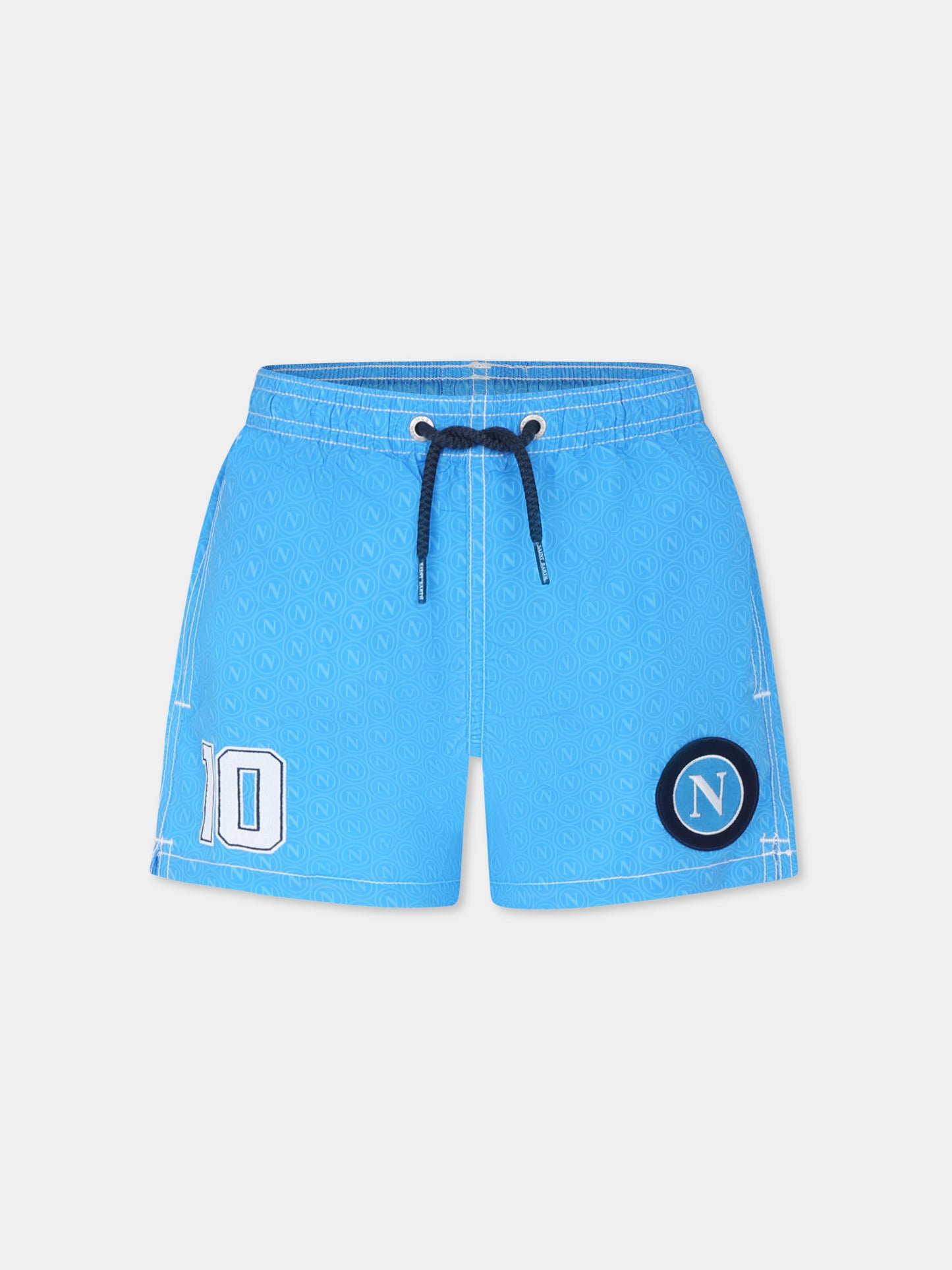Boxer mare azzurro per bambino con logo SSC Napoli,Mc2 Saint Barth,JEA0001 04845H