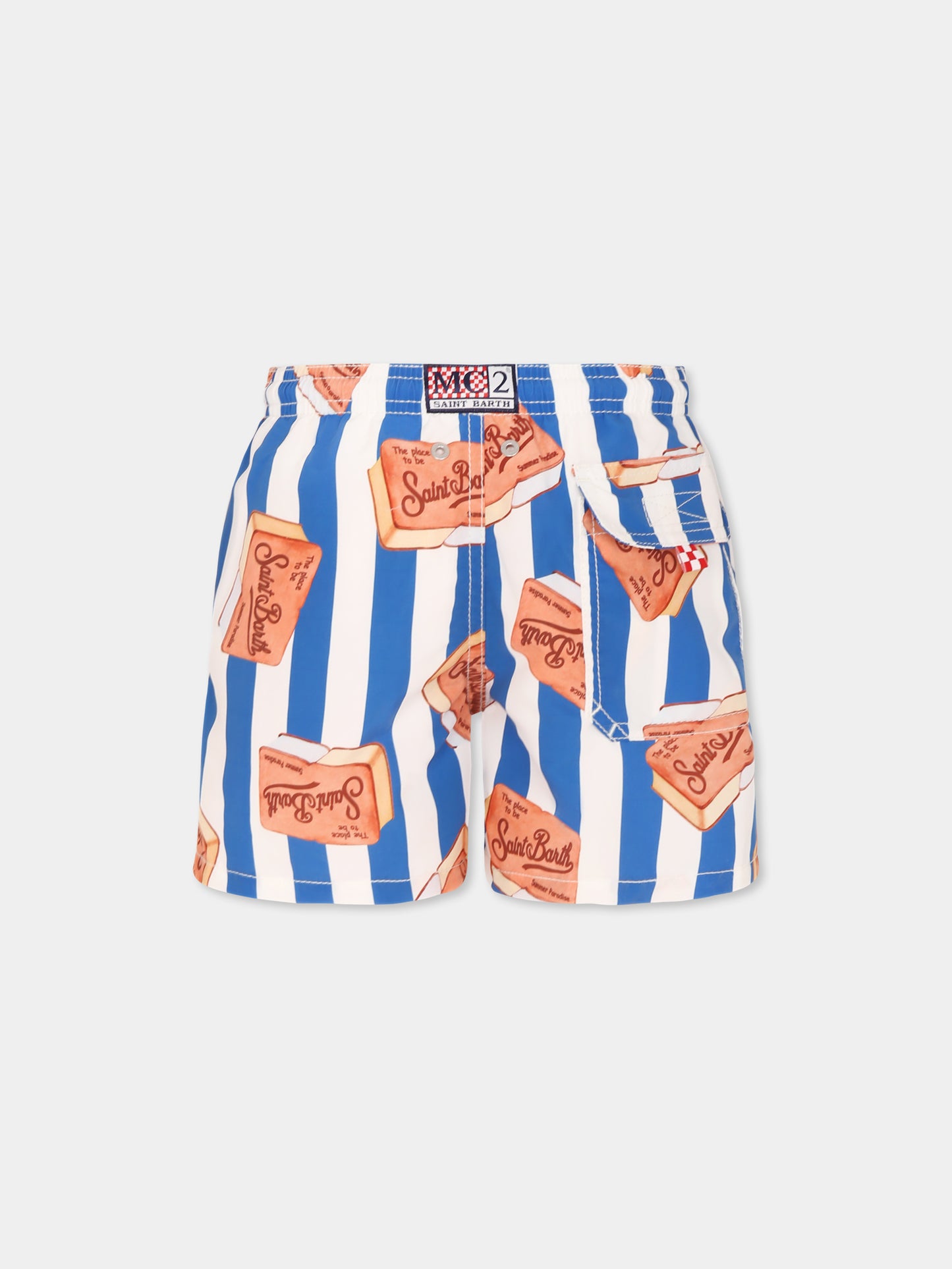 Boxer mare blu per bambino con gelato all over,Mc2 Saint Barth,JEA0001 04510H