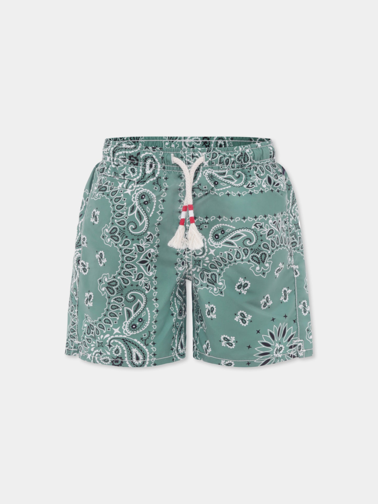 Boxer mare verde per bambino con stampa paisley,Mc2 Saint Barth,CAP0003 01177H