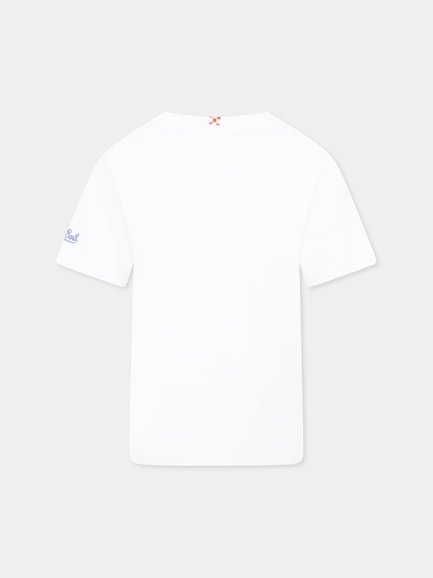 White t-shirt for boy with octopus