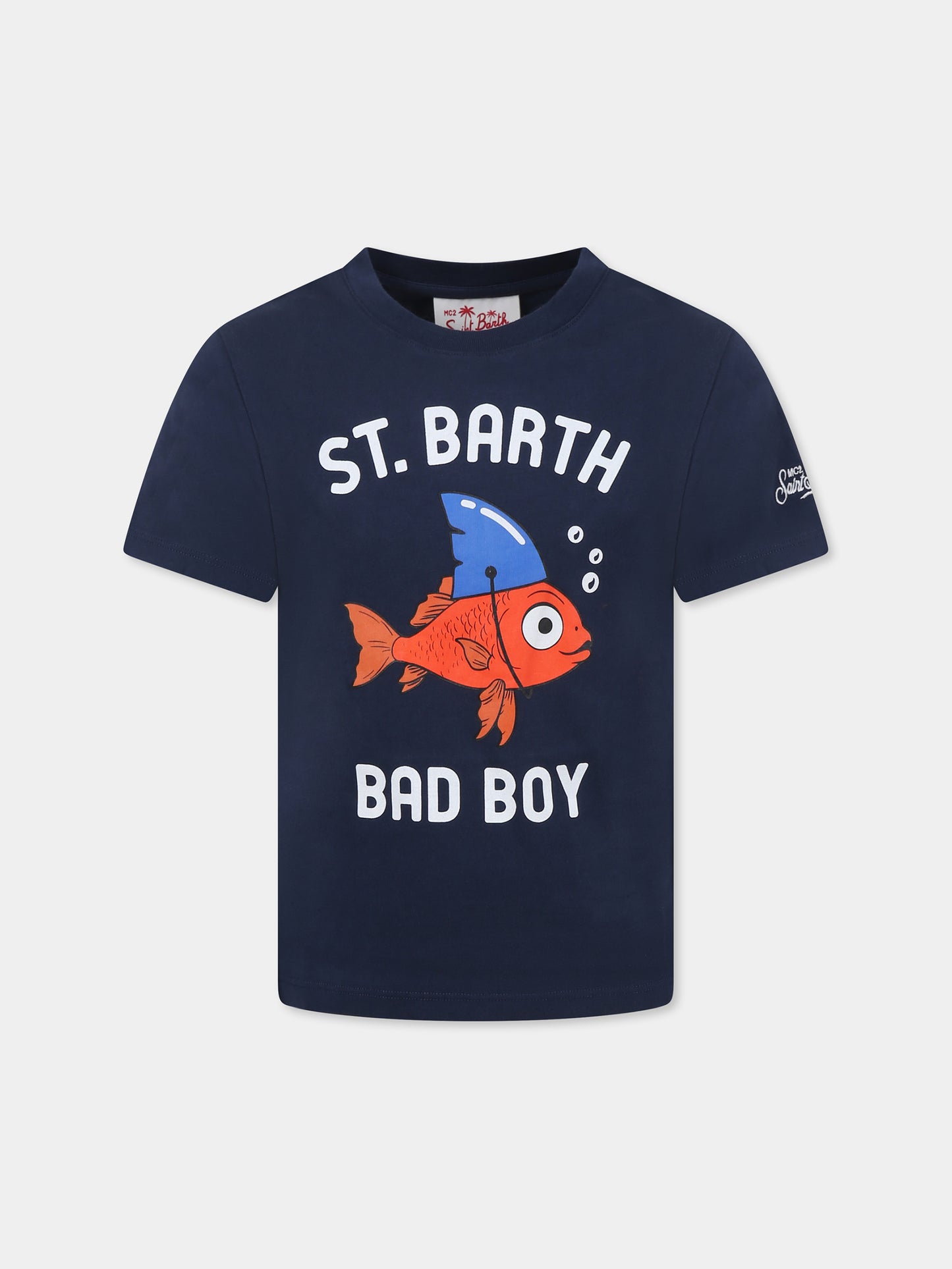 Blue t-shirt for boy with glodfish