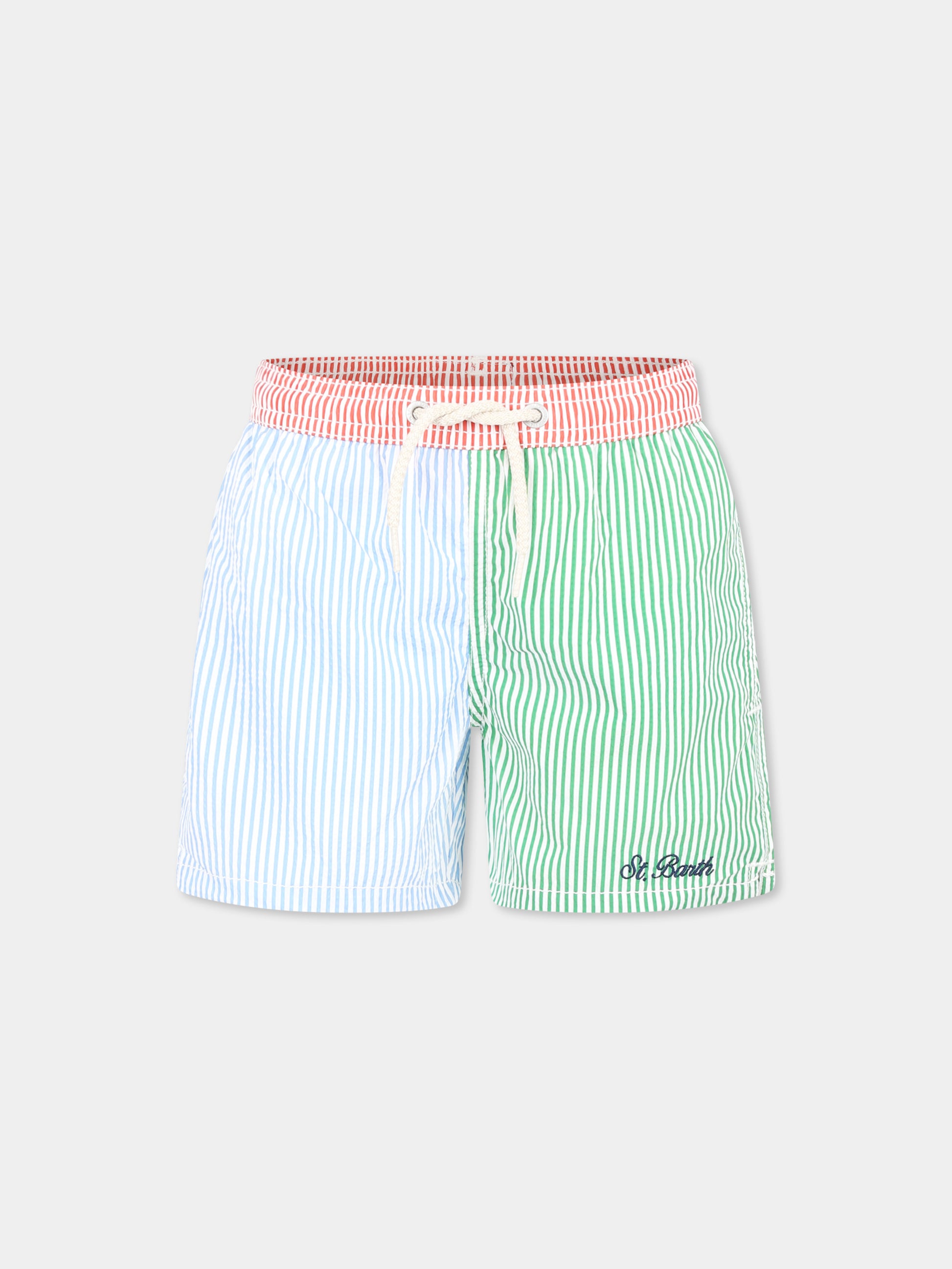 Boxer mare multicolor per bambino con logo,Mc2 Saint Barth,PATM002 00206H