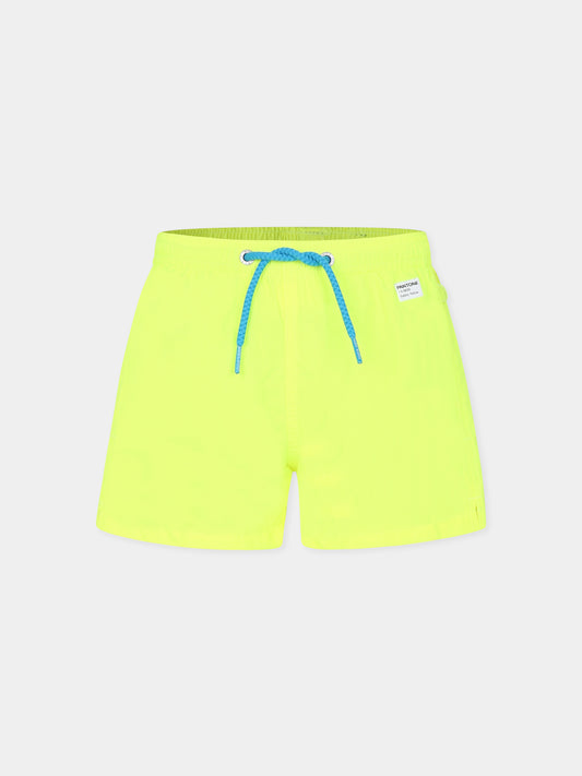 Boxer mare giallo per bambino con logo,Mc2 Saint Barth,JEA0012 01633H