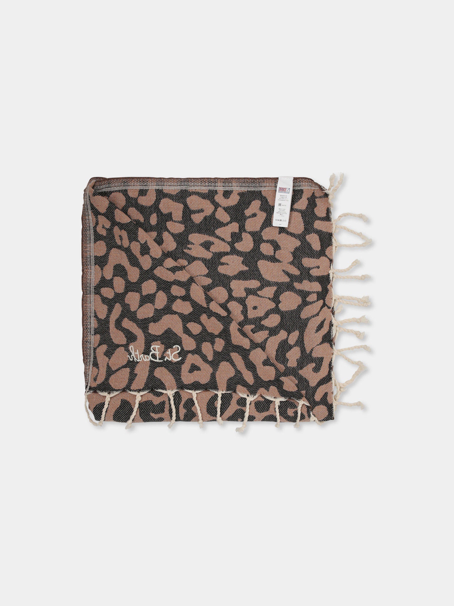 Brown beach towel for girl