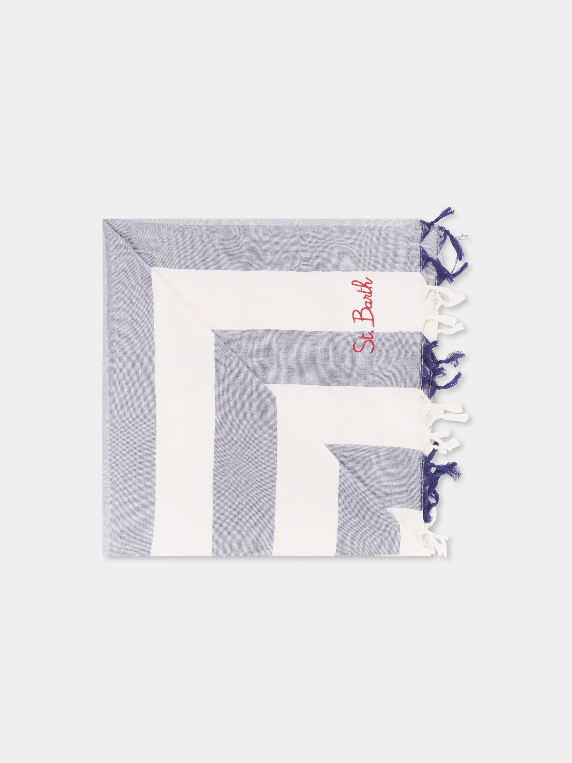 Telo mare blu per bambino con logo,Mc2 Saint Barth,FOUL002 01467H