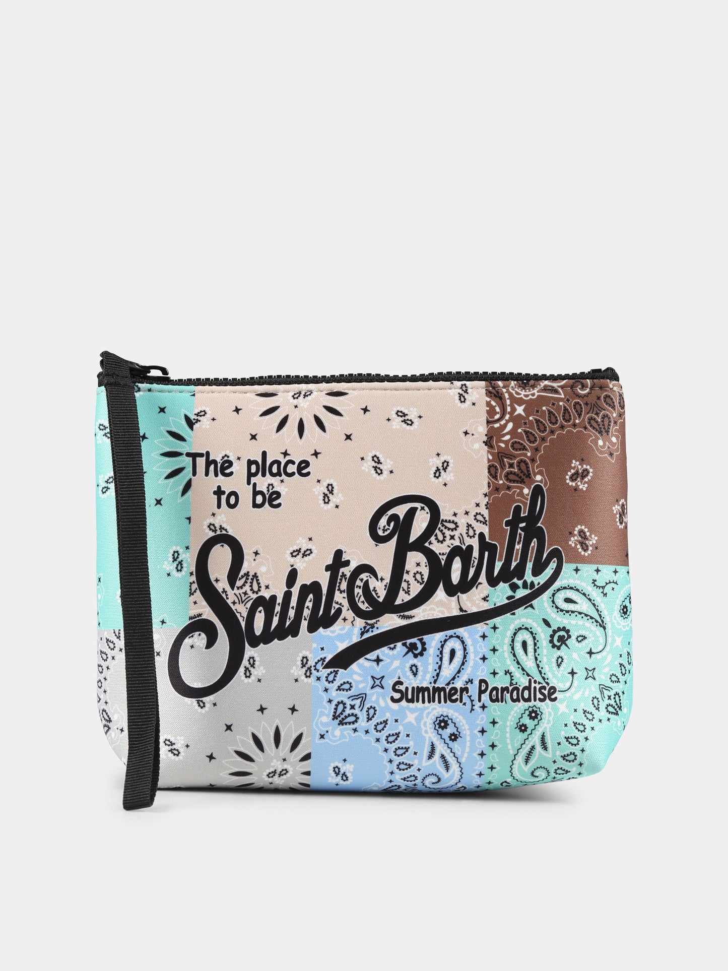 Pochette Aline multicolor per bambina con logo e stampa paisley,Mc2 Saint Barth,ALIN001 01230H