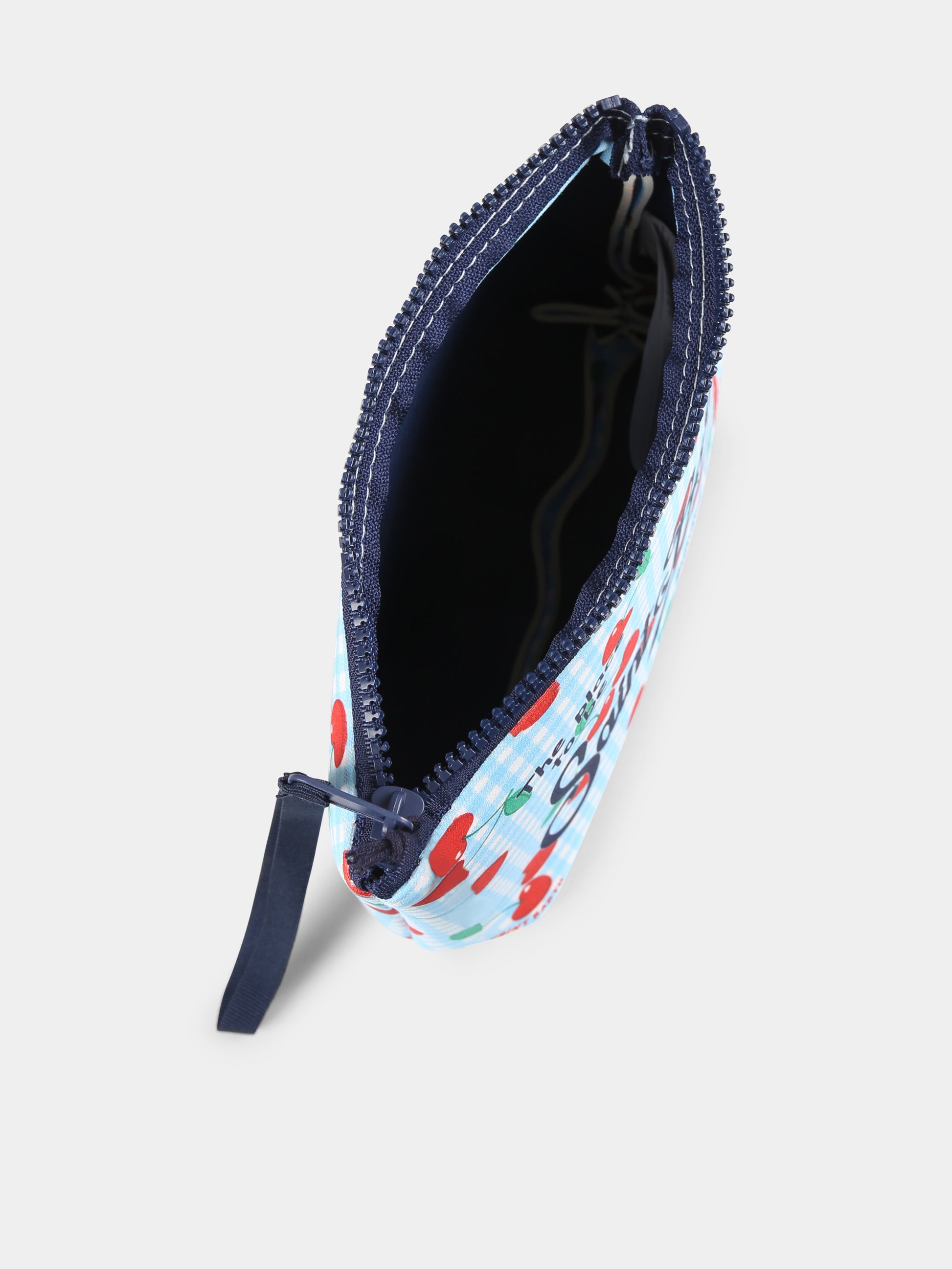 Pochette Aline celeste per bambina con logo e ciliegie,Mc2 Saint Barth,ALIN001 04466H