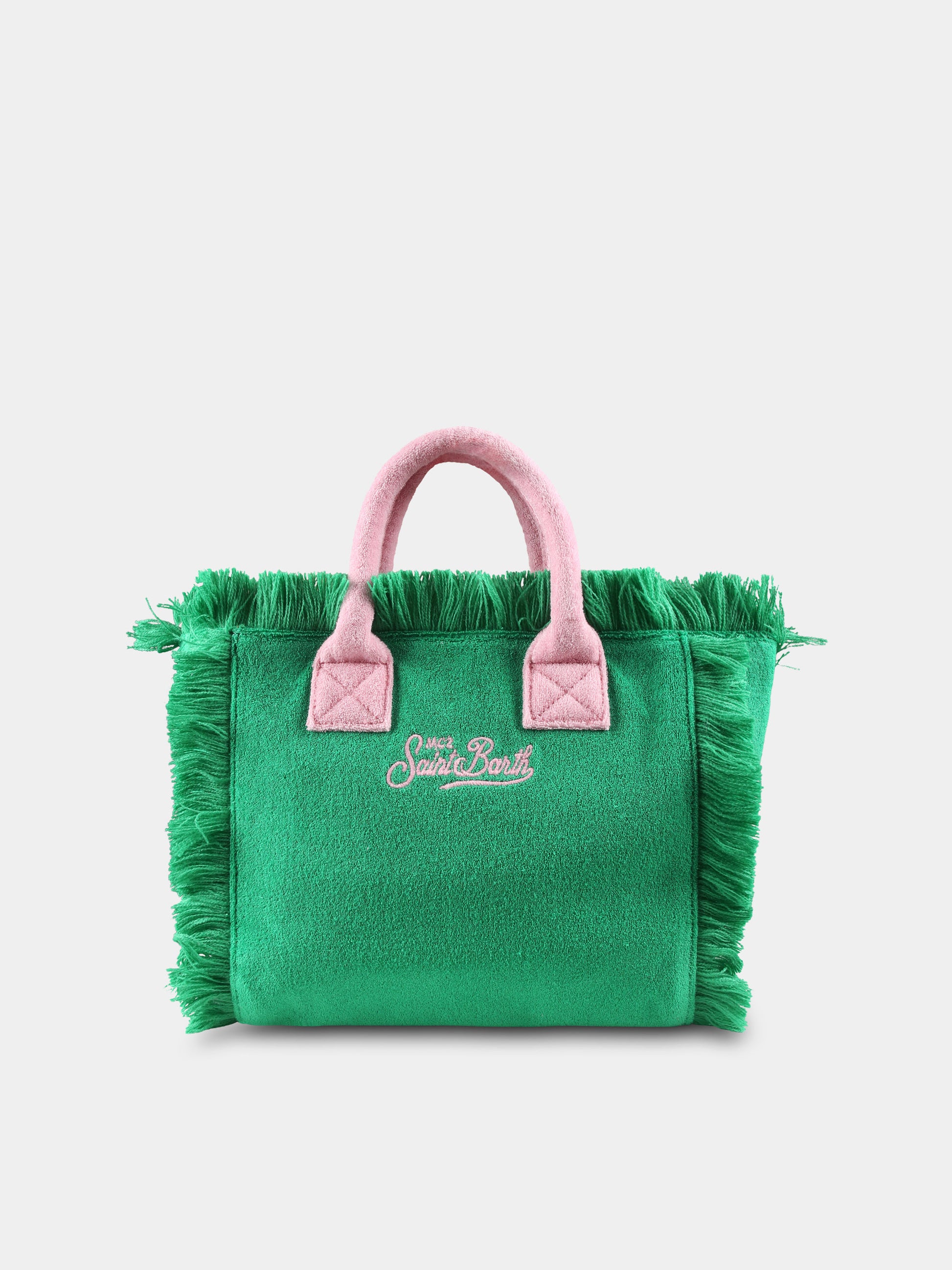 Borsa mare Colette verde per bambina con logo,Mc2 Saint Barth,COL0005 04234H