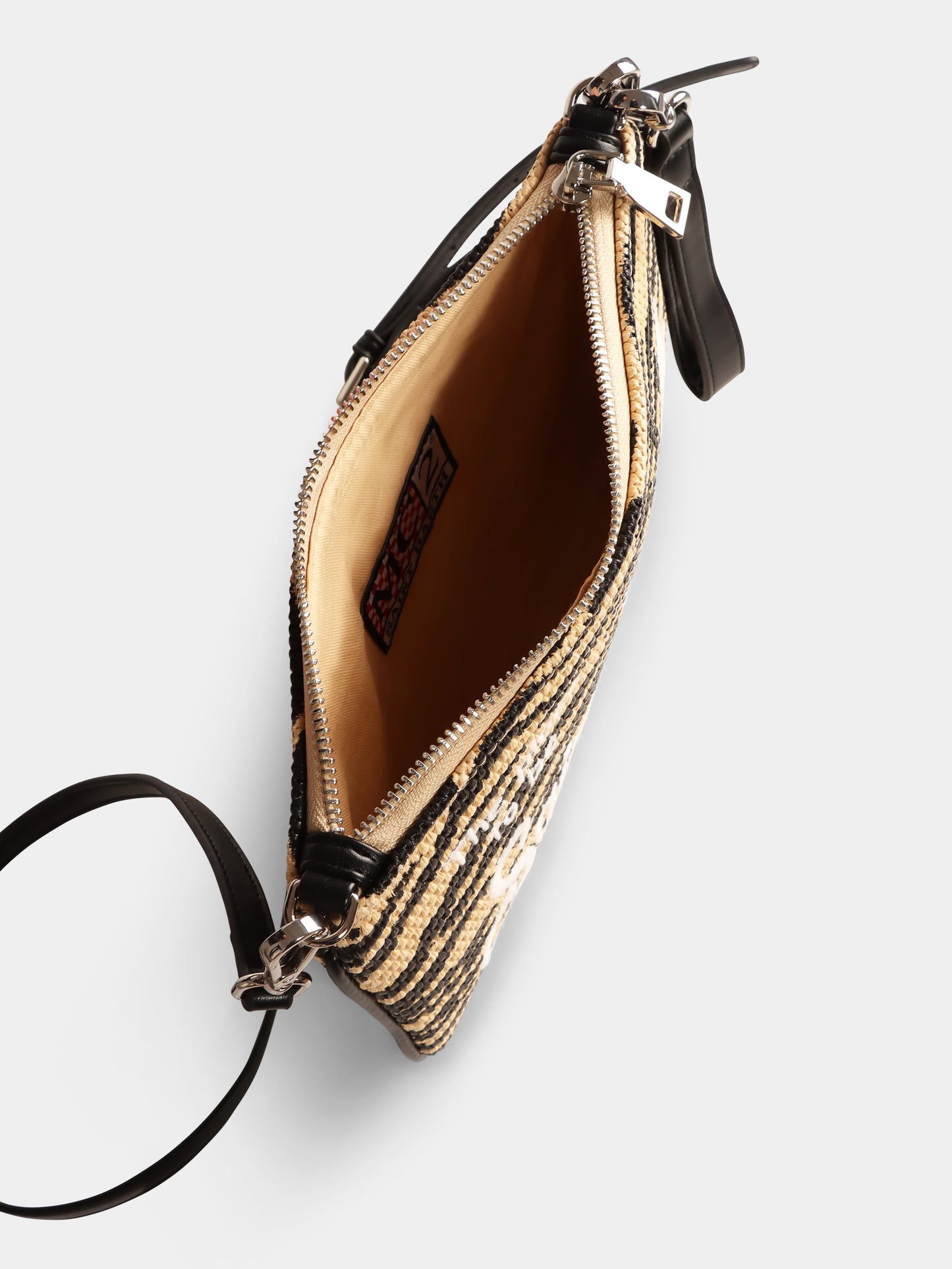 Pochette beige per bambina stampa zebrata e logo,Mc2 Saint Barth,PAR0021 04251H