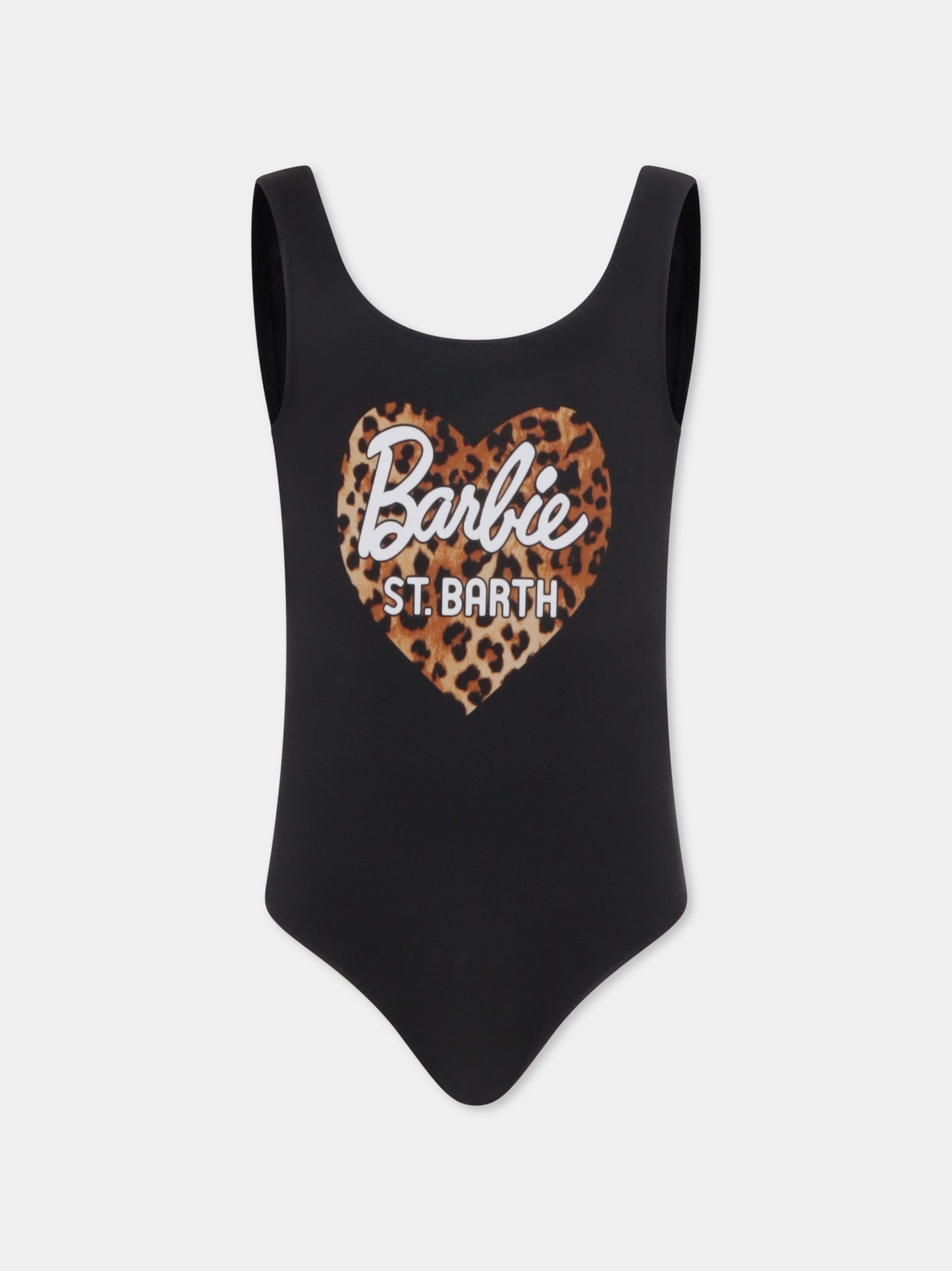 Costume intero nero per bambina con cuore,Mc2 Saint Barth,CARA001 03489H