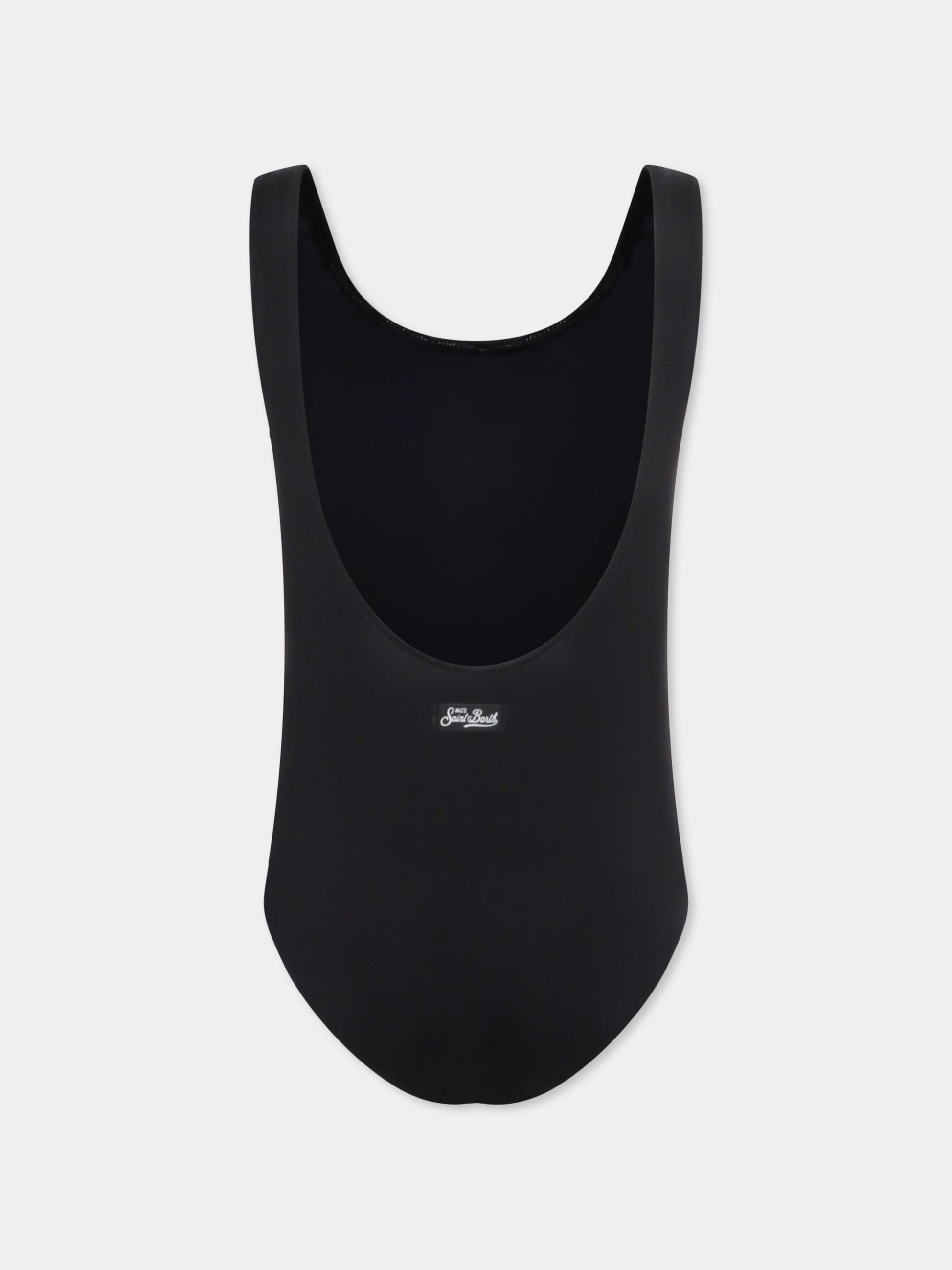 Costume intero nero per bambina con cuore,Mc2 Saint Barth,CARA001 03489H