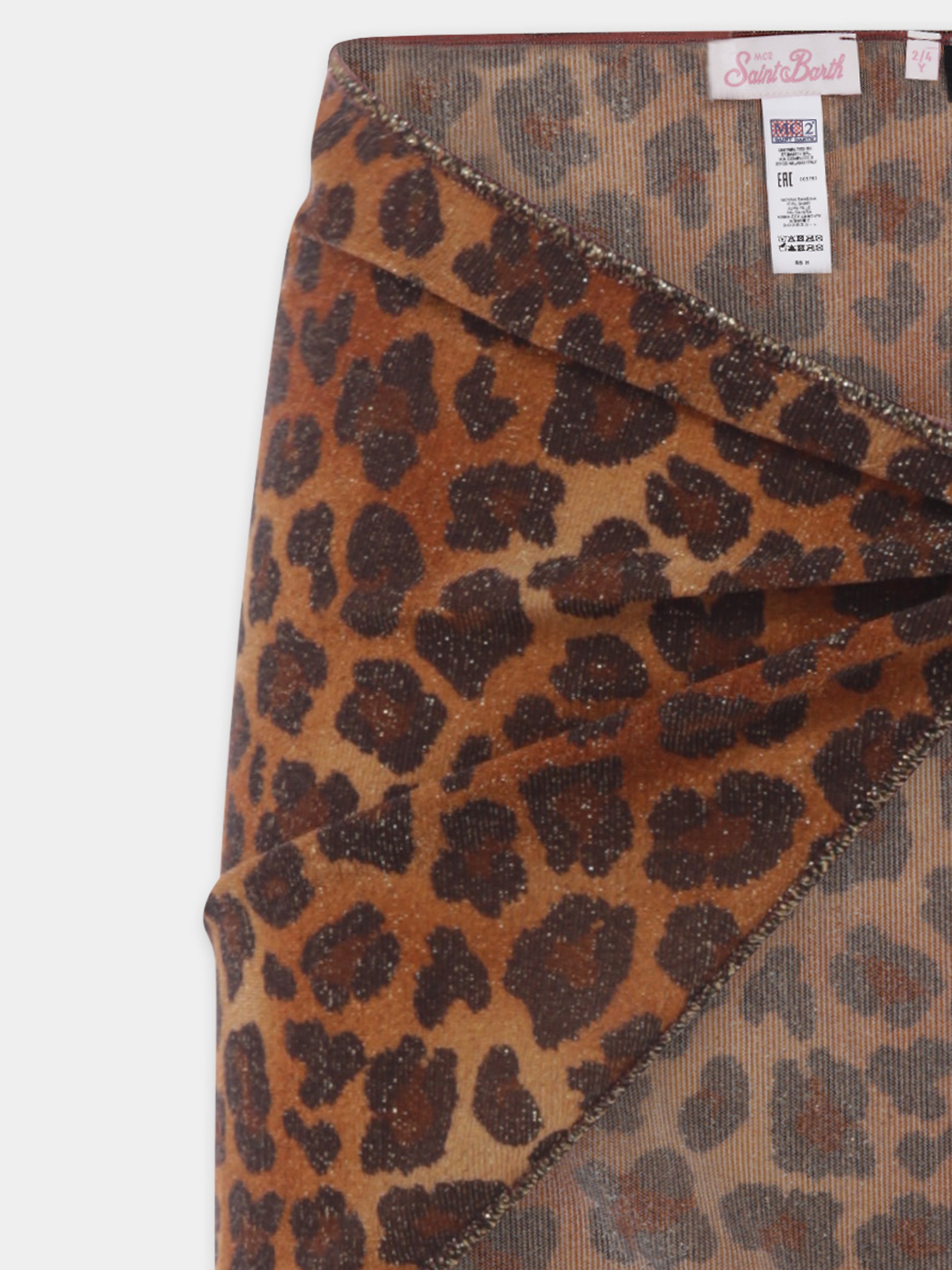 Copricostume marrone con stampa maculata,Mc2 Saint Barth,SER0003 01433H