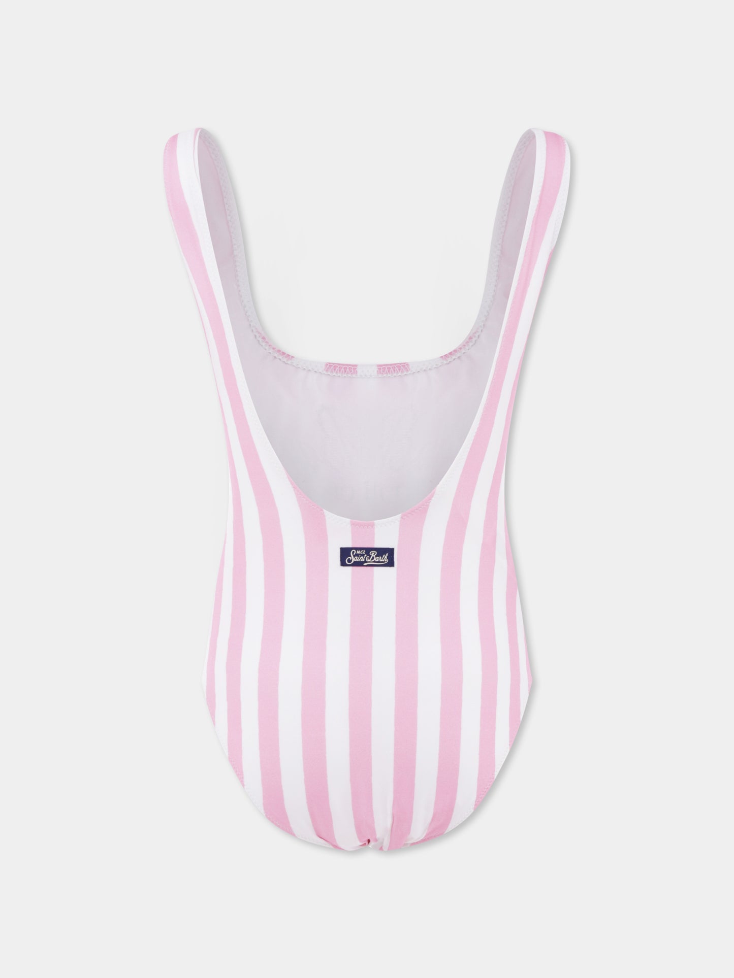 Costume intero rosa per bambina con logo,Mc2 Saint Barth,CARA001 03758H