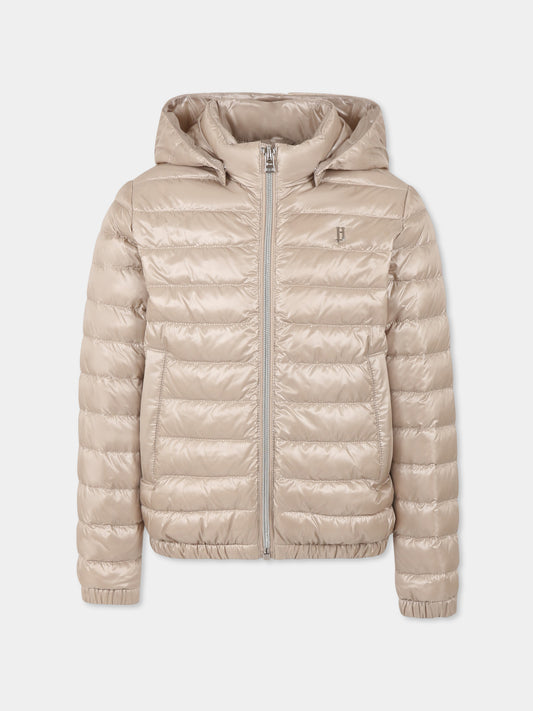 Piumino beige per bambini con logo,Herno Kids,PI000031X 12017Z 1985