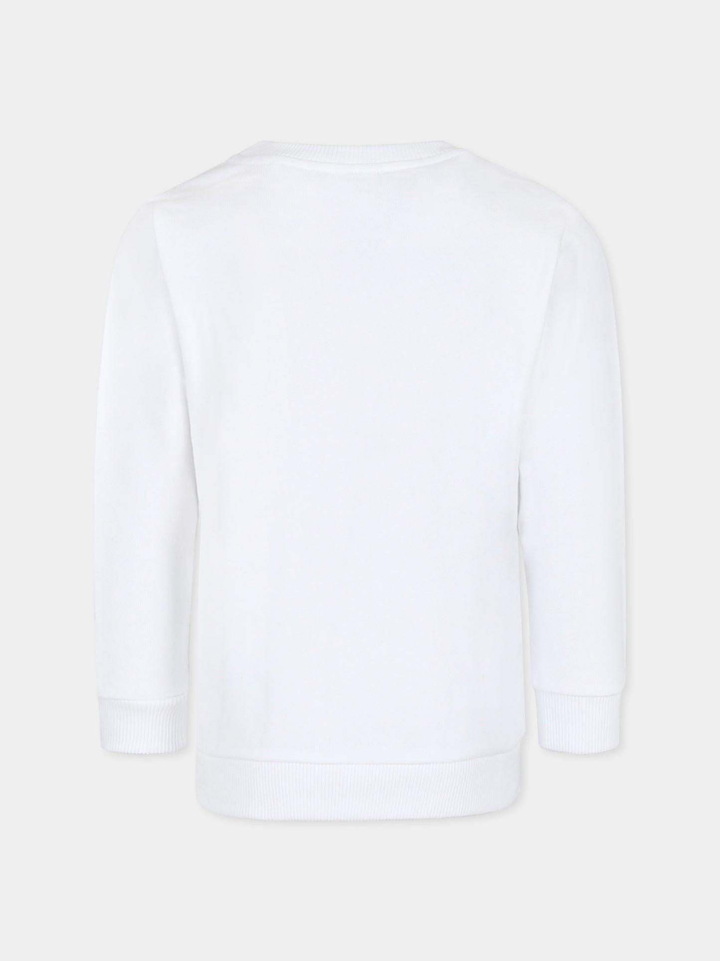 White sweatshirt for girl with logo