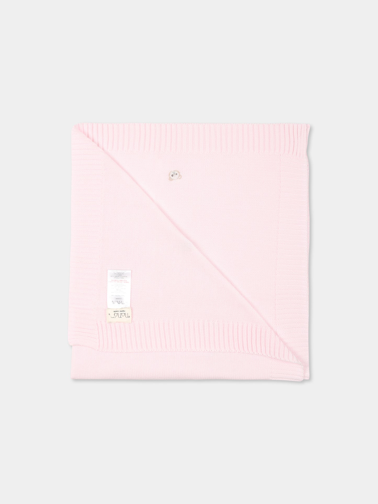 Pink blanket for baby girl with bees