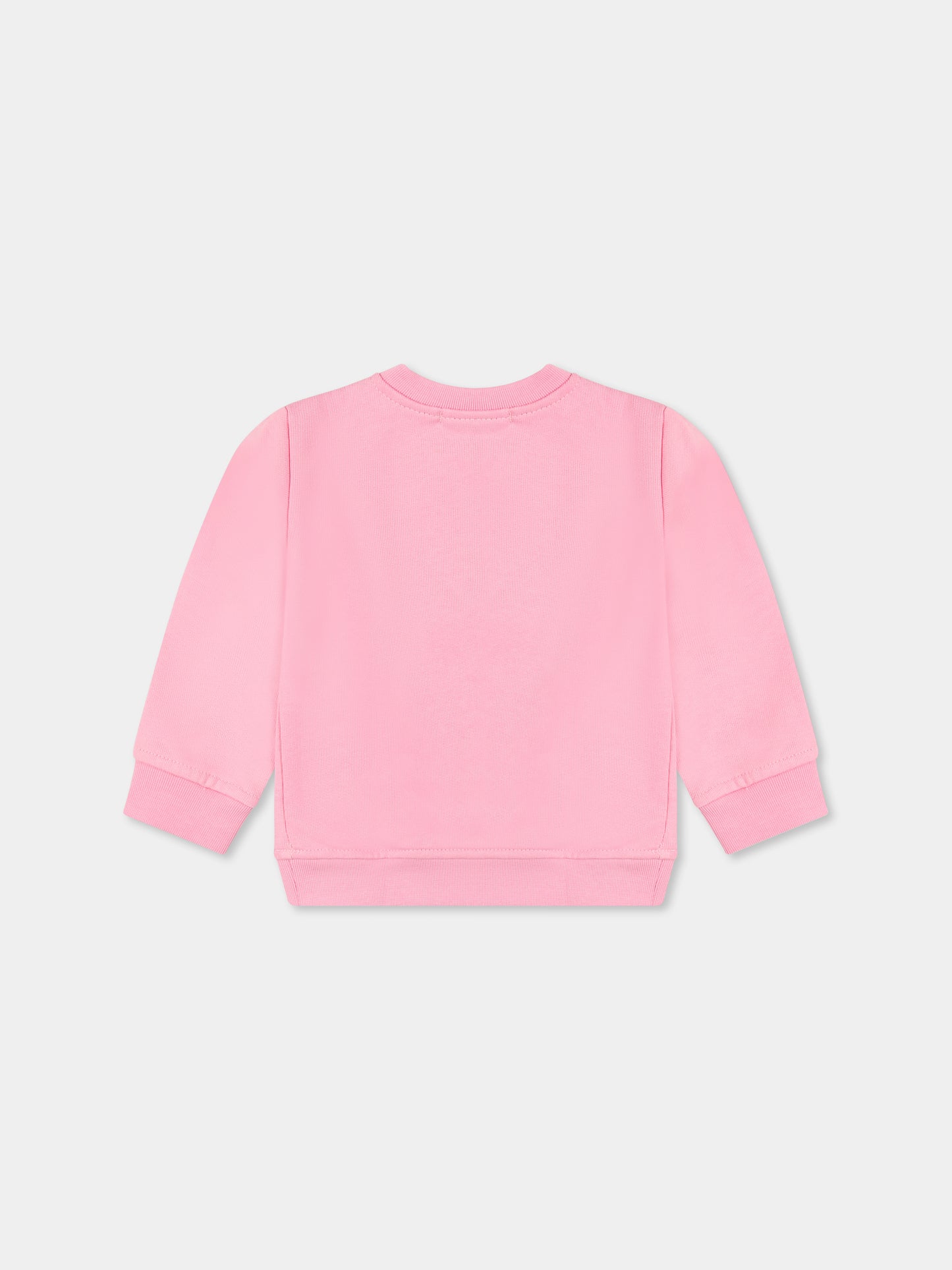 Felpa rosa per neonata con unicorno,Mousse Kids,SKNFG372P