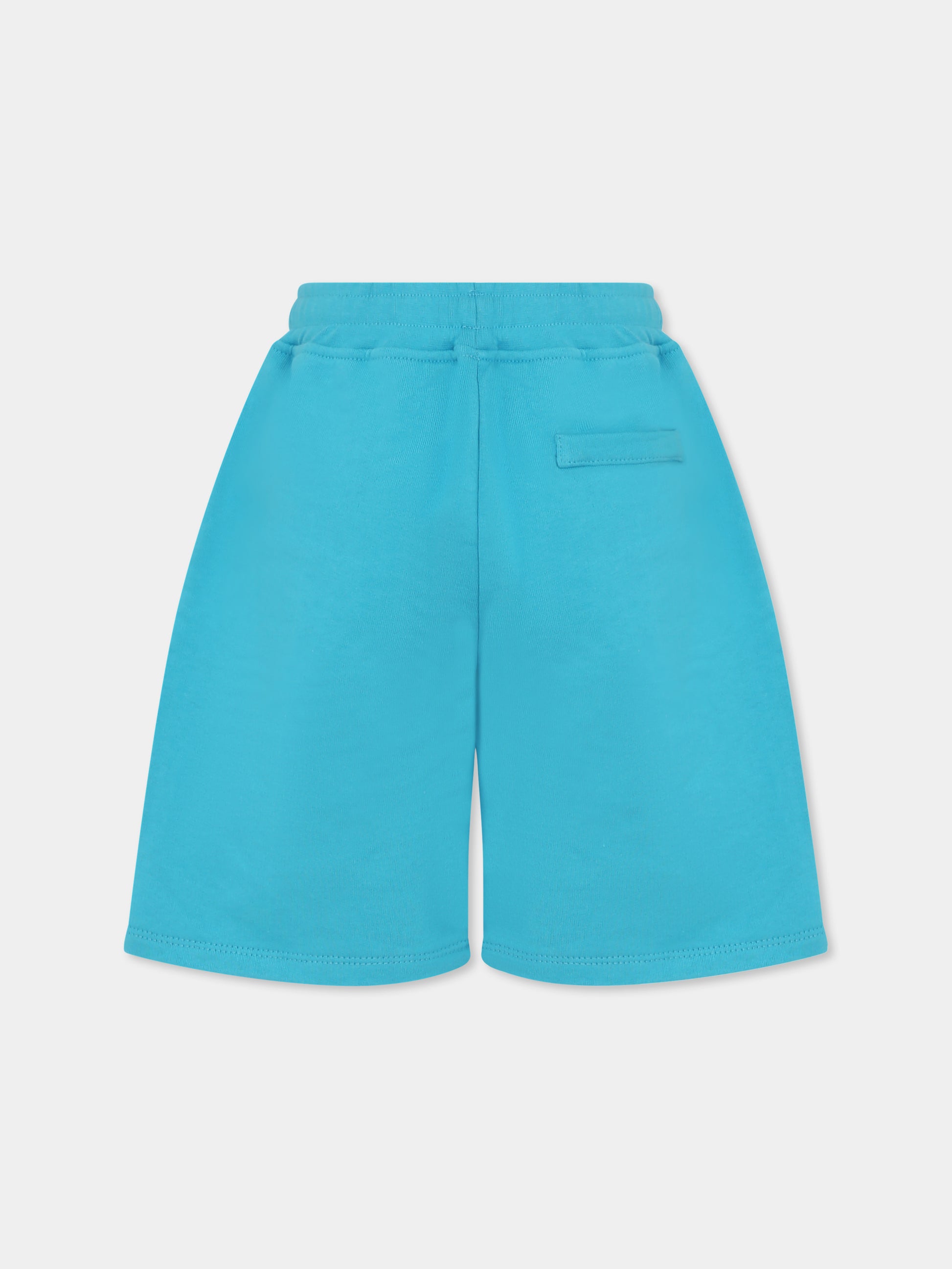 Shorts verdi per bambino con scimmia e mostri maori,Mousse Kids,SKBF383E