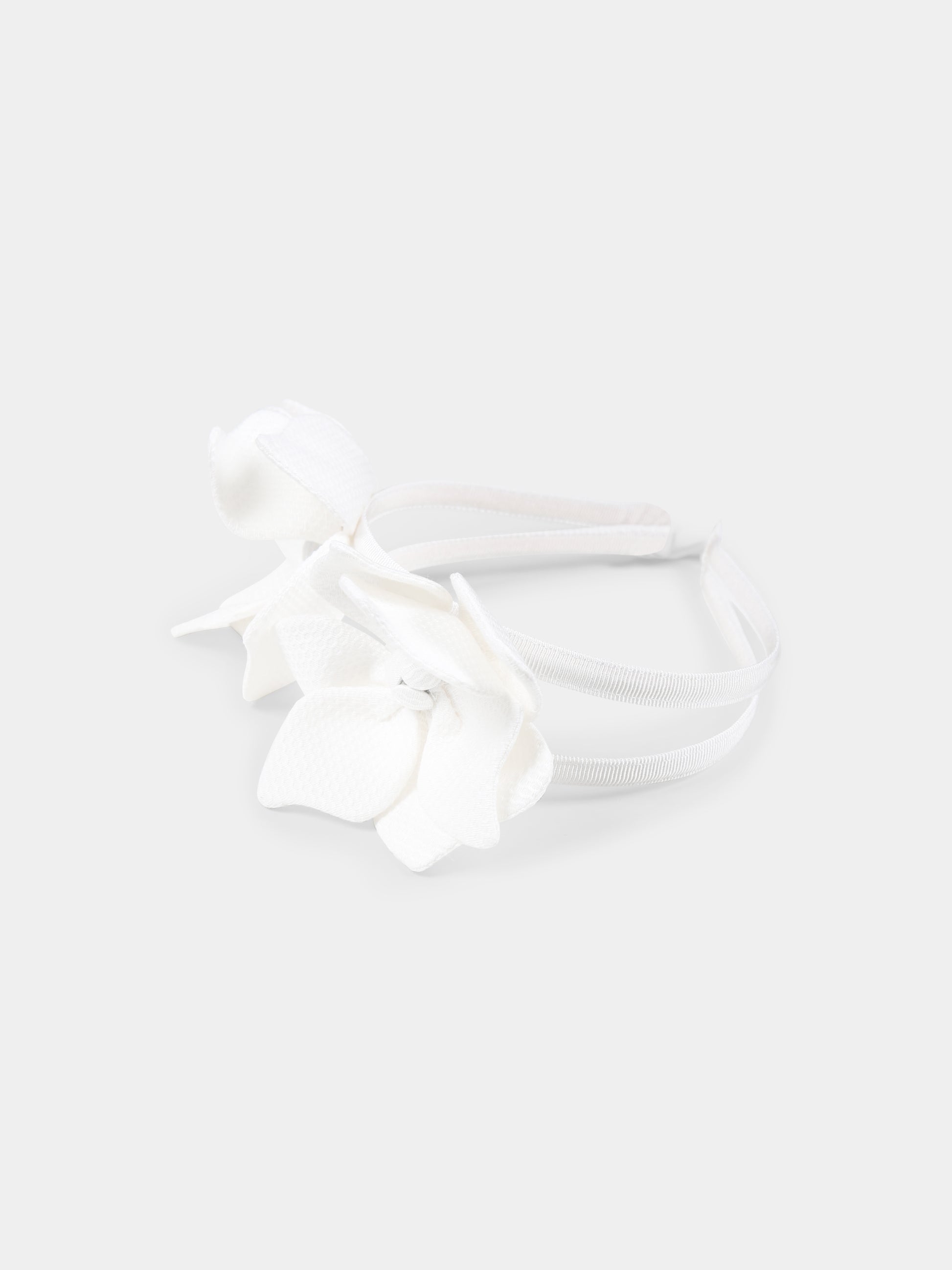 Cerchietto bianco per bambina con fiori,Raffaella,CERCHIETTO PER ABITO PANTELLERIA