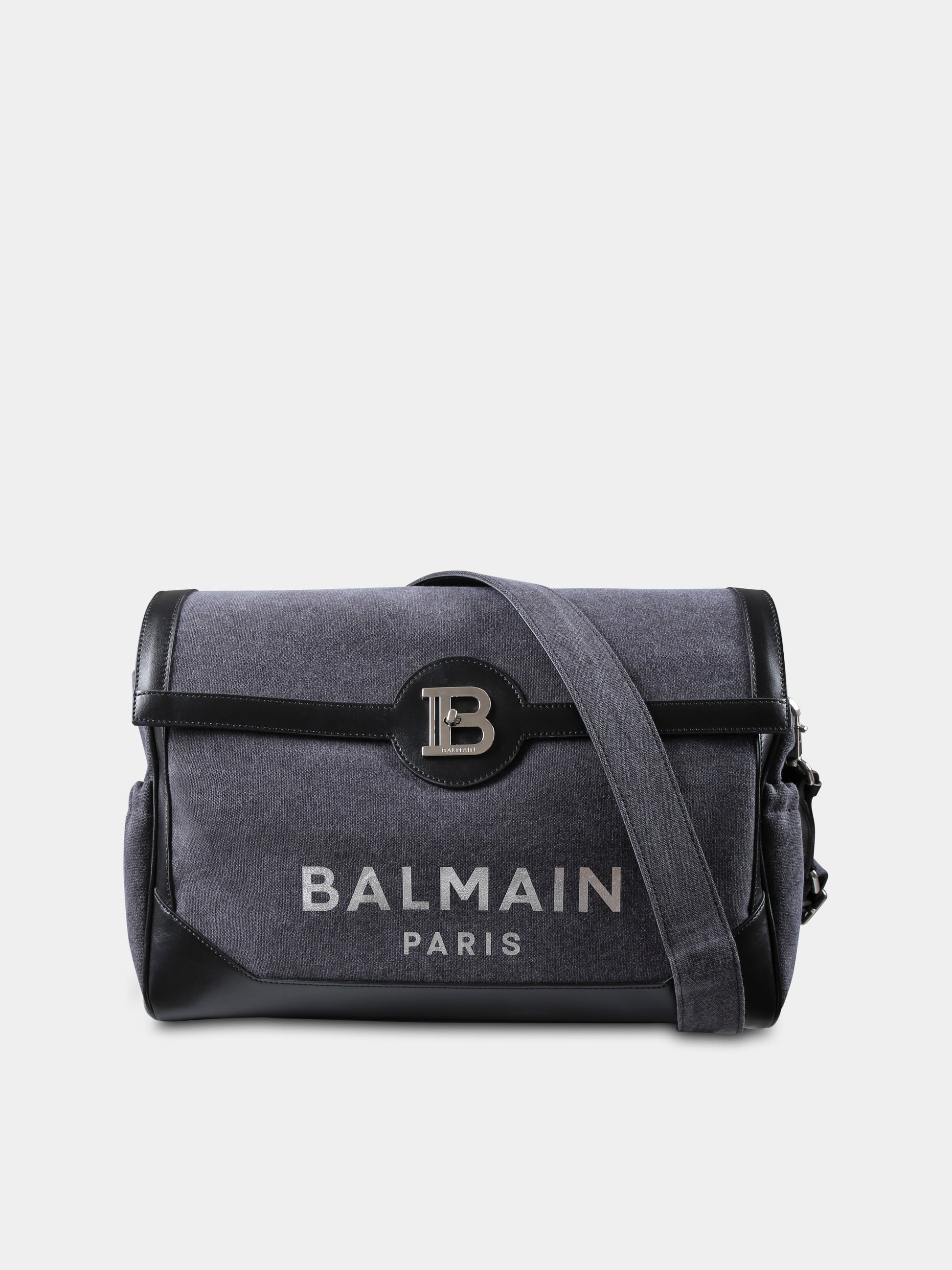 Sac à langer gris pour bébé enfants avec logo,Balmain Kids,BT0618 Z0042 808