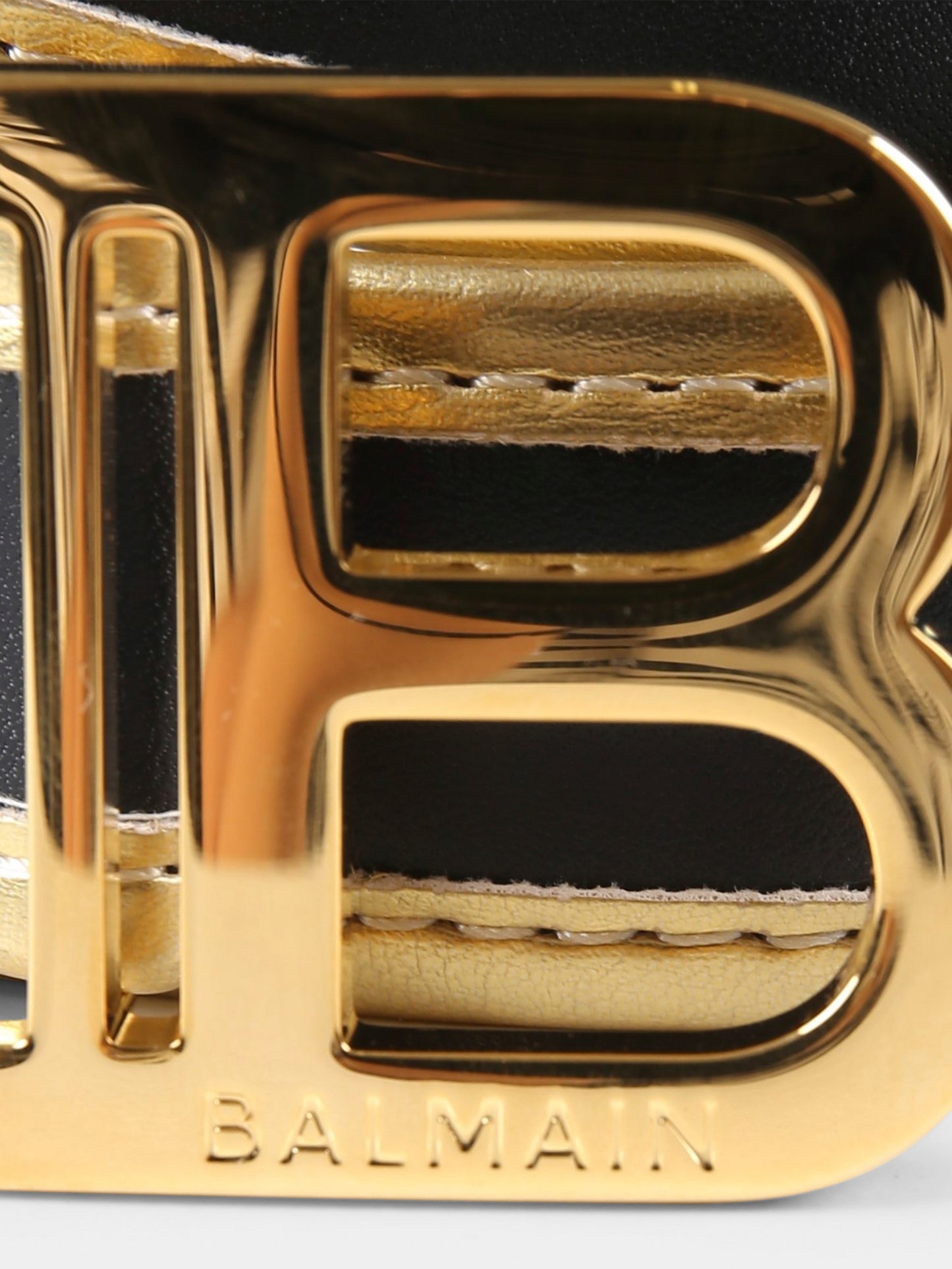 Cintura nera per bambina con logo,Balmain Kids,BT0Q61 Z0847 930OR