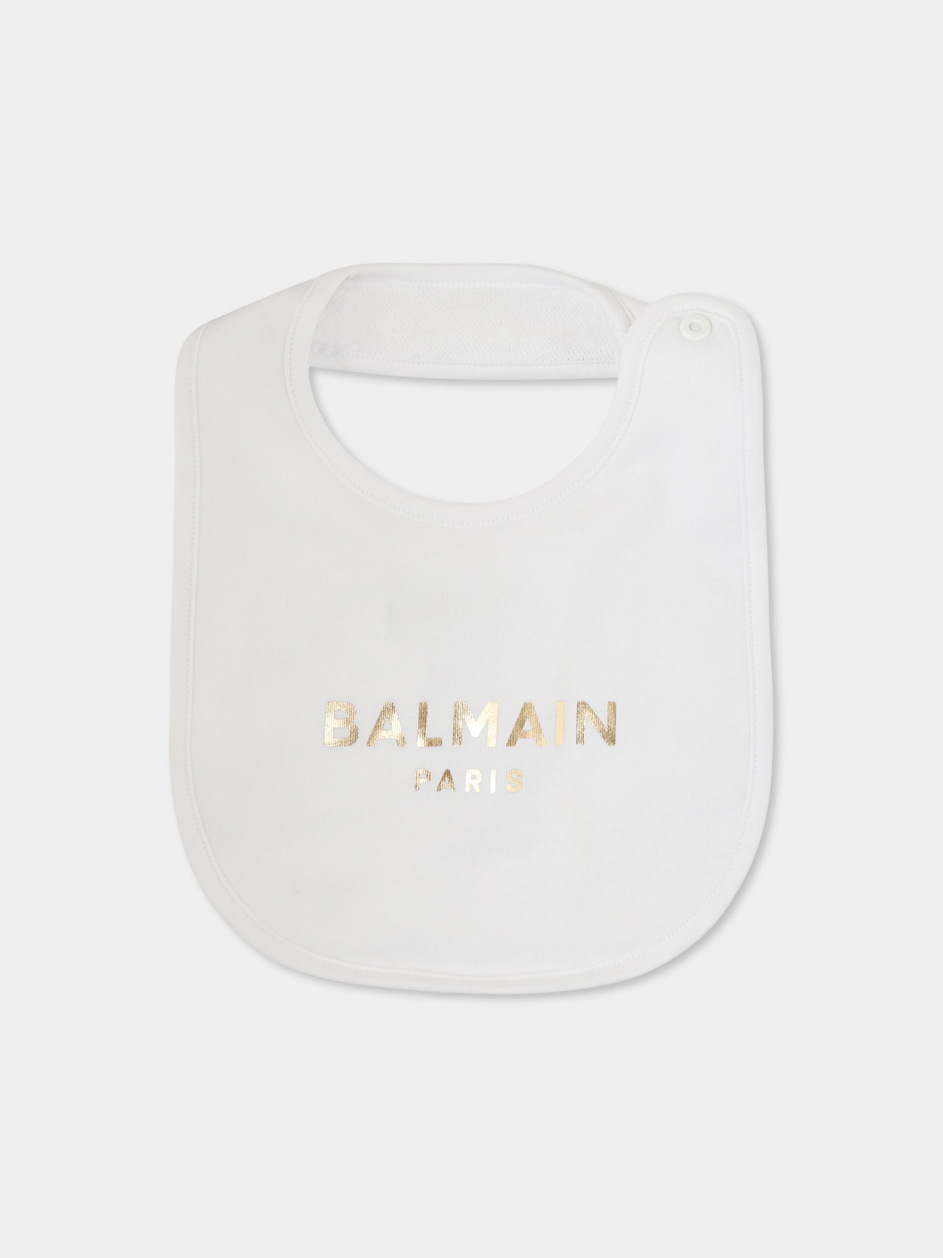 Set bavaglini multicolor per neonati con logo,Balmain Kids,BTB580 Z1571 102NE