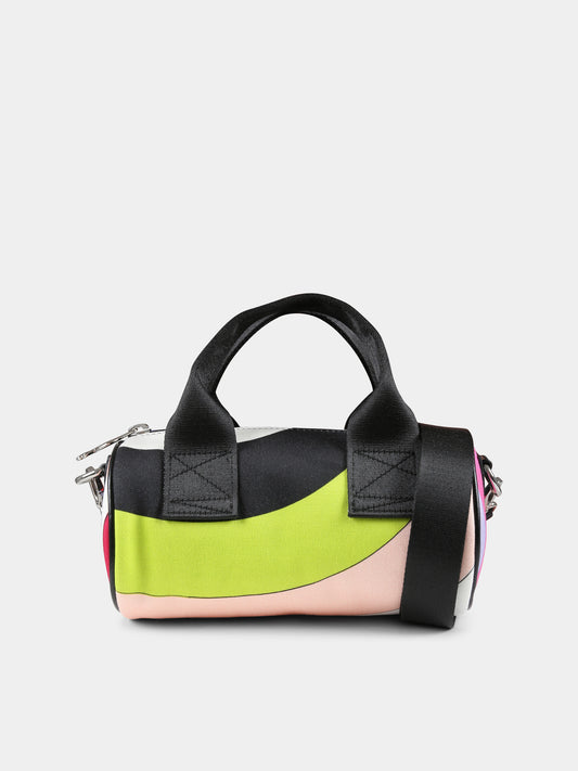 Borsa multicolor per bambina con stampa marmo,Emilio Pucci Junior,PT0B68 G0114 999NE