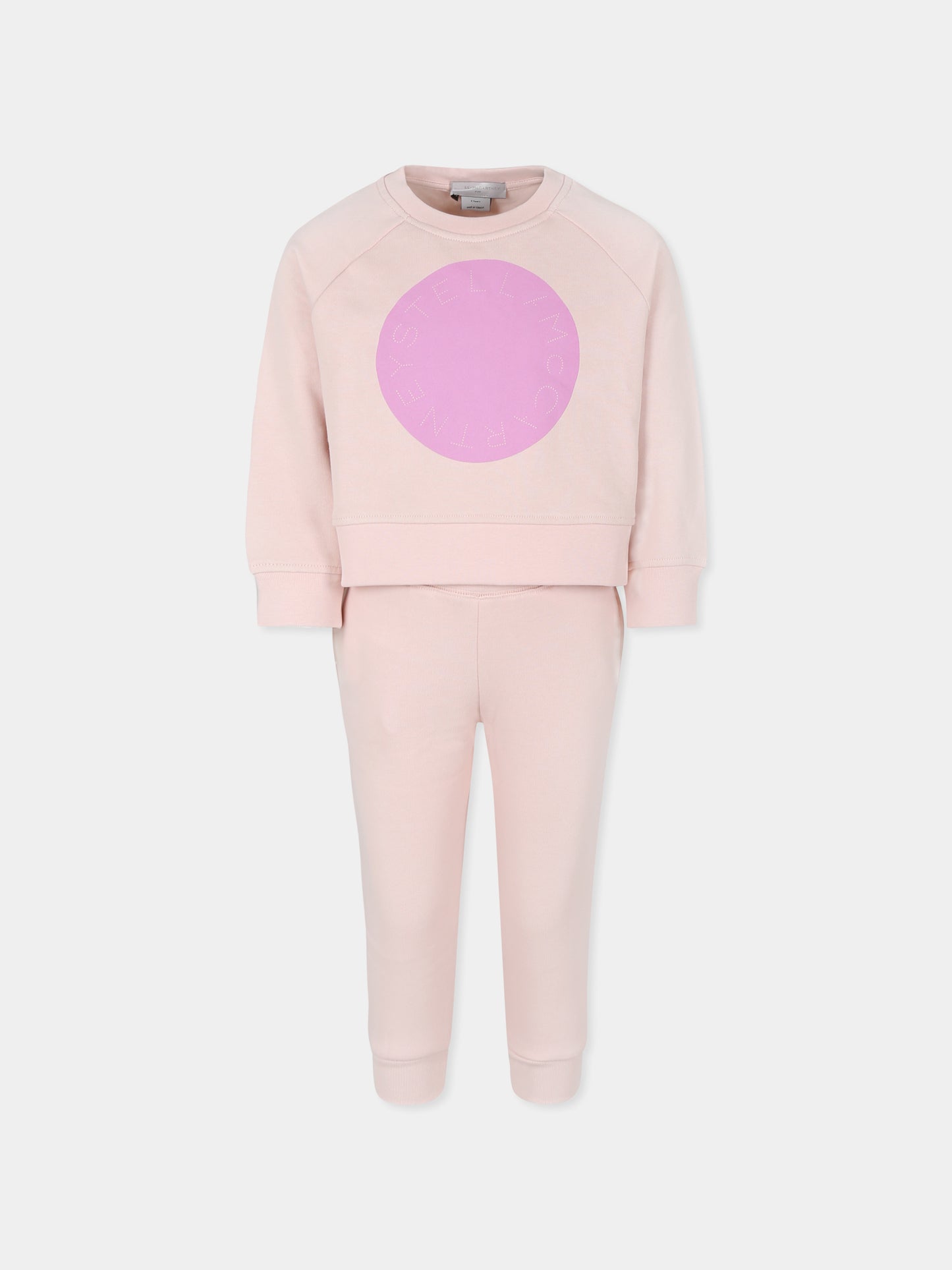 Completo rosa per bambina con logo,Stella Mccartney Kids,TT3A40 Z0447 505