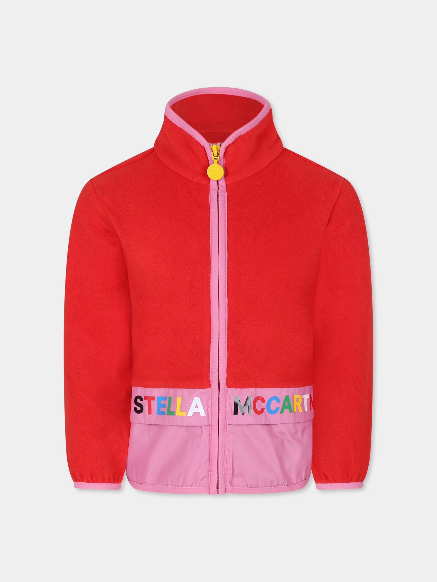 Felpa rossa per bambina con logo,Stella Mccartney Kids,TT4C20 Z0436 412
