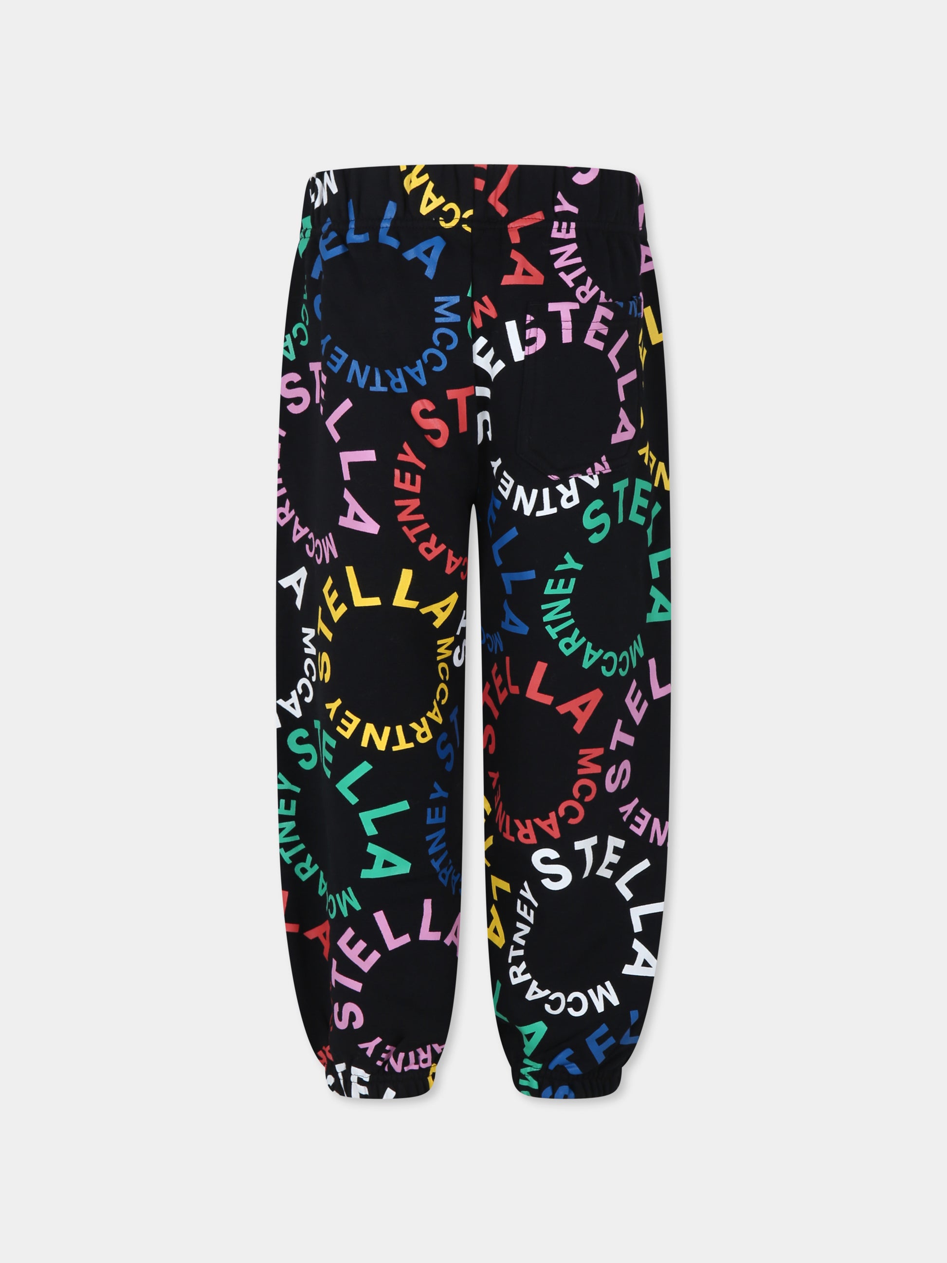 Pantaloni neri per bambina con logo,Stella Mccartney Kids,TT6D50 Z1333 930MC