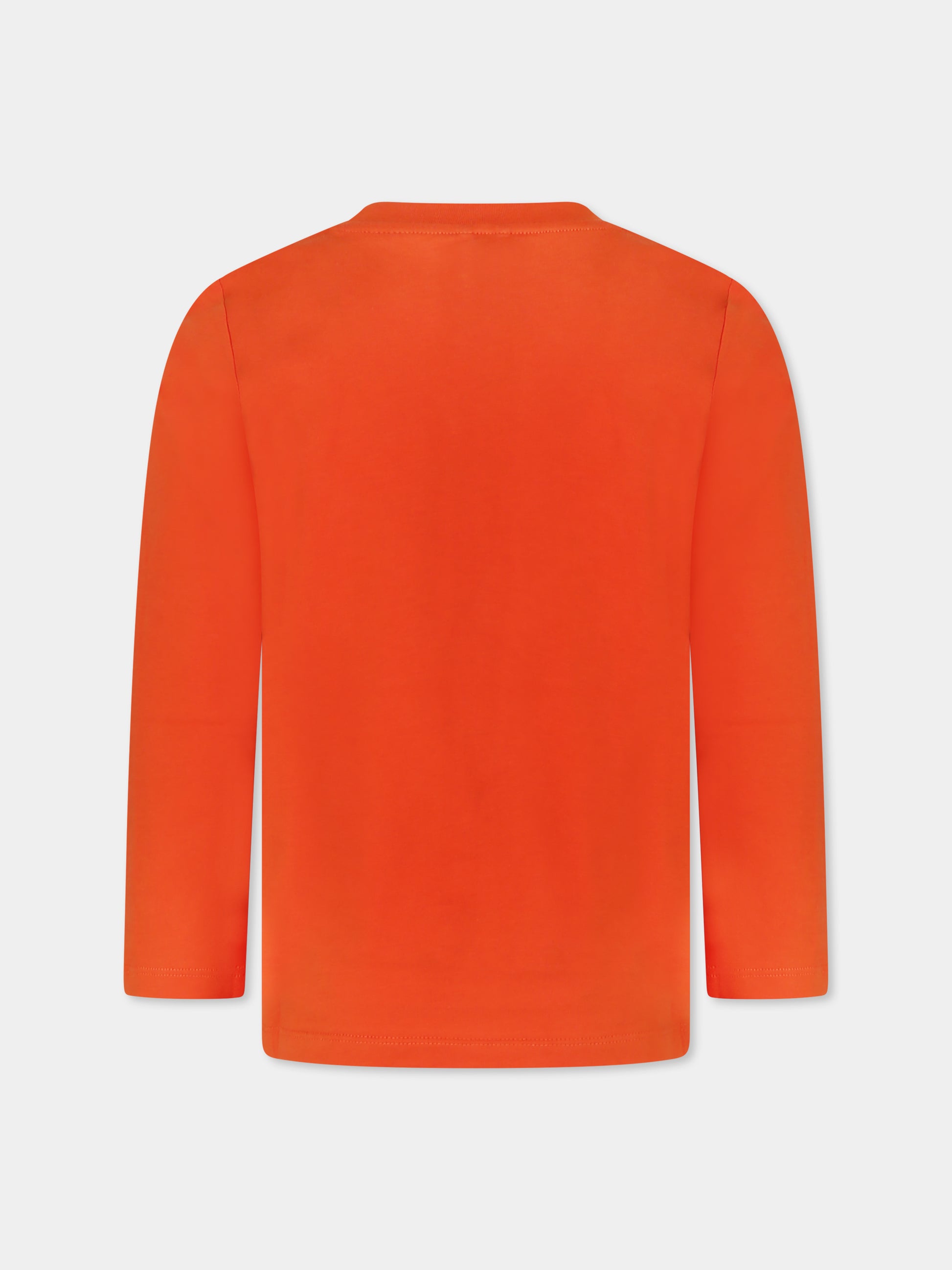 T-shirt arancione per bambina con fiori,Stella Mccartney Kids,TT8C00 Z0434 437