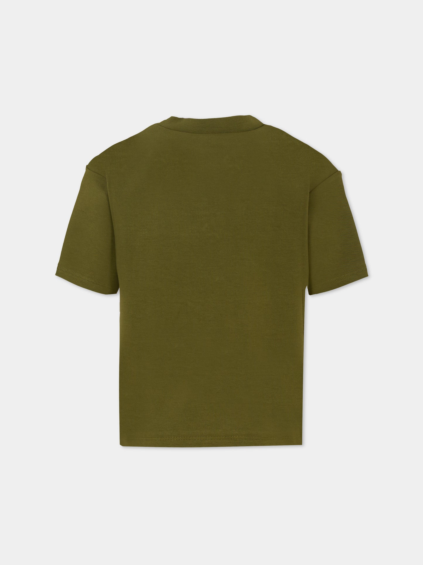 T-shirt verde per bambina con logo,Marc Jacobs,W60255 66K