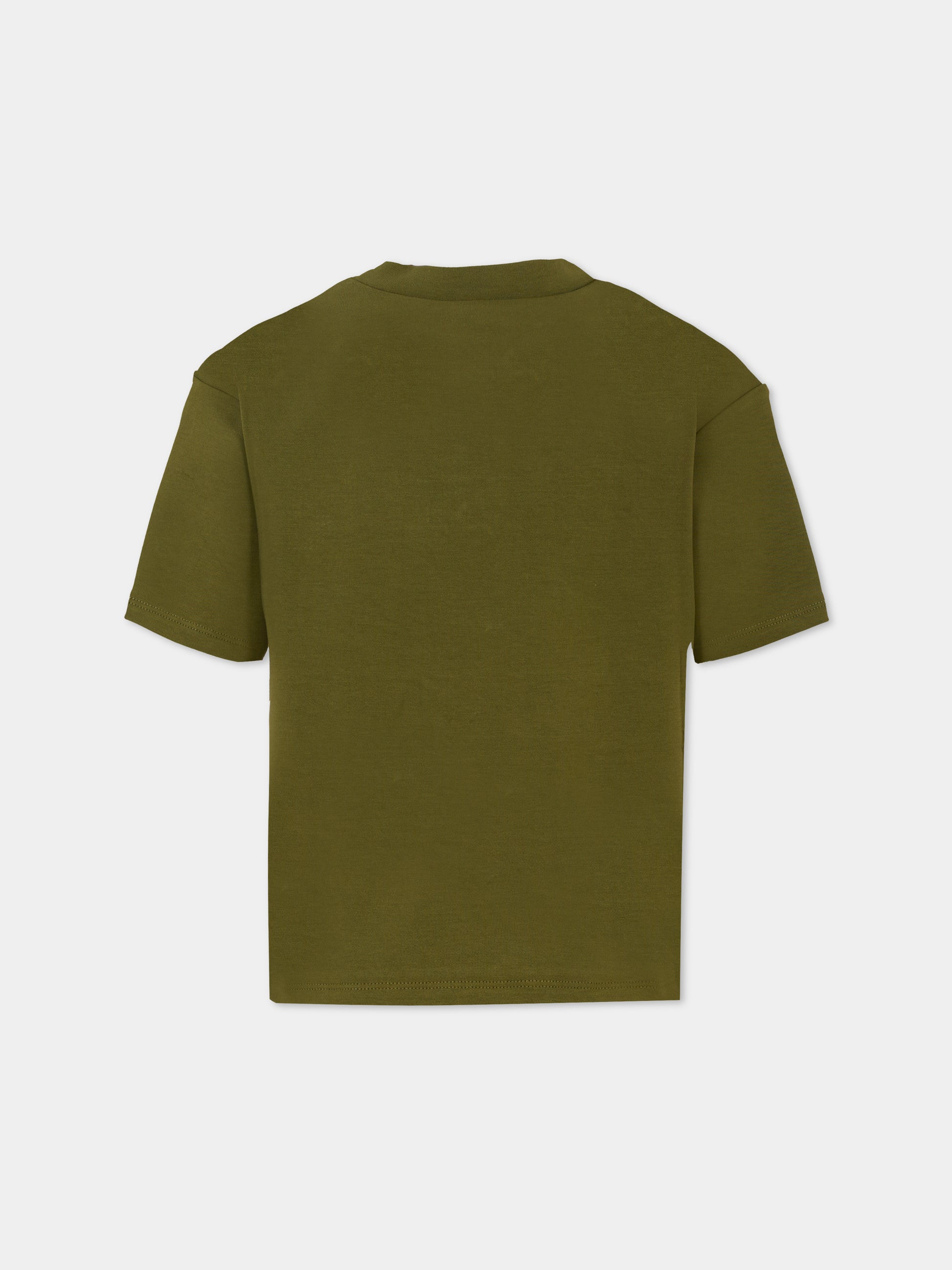 T-shirt verde per bambina con logo,Marc Jacobs,W60255 66K