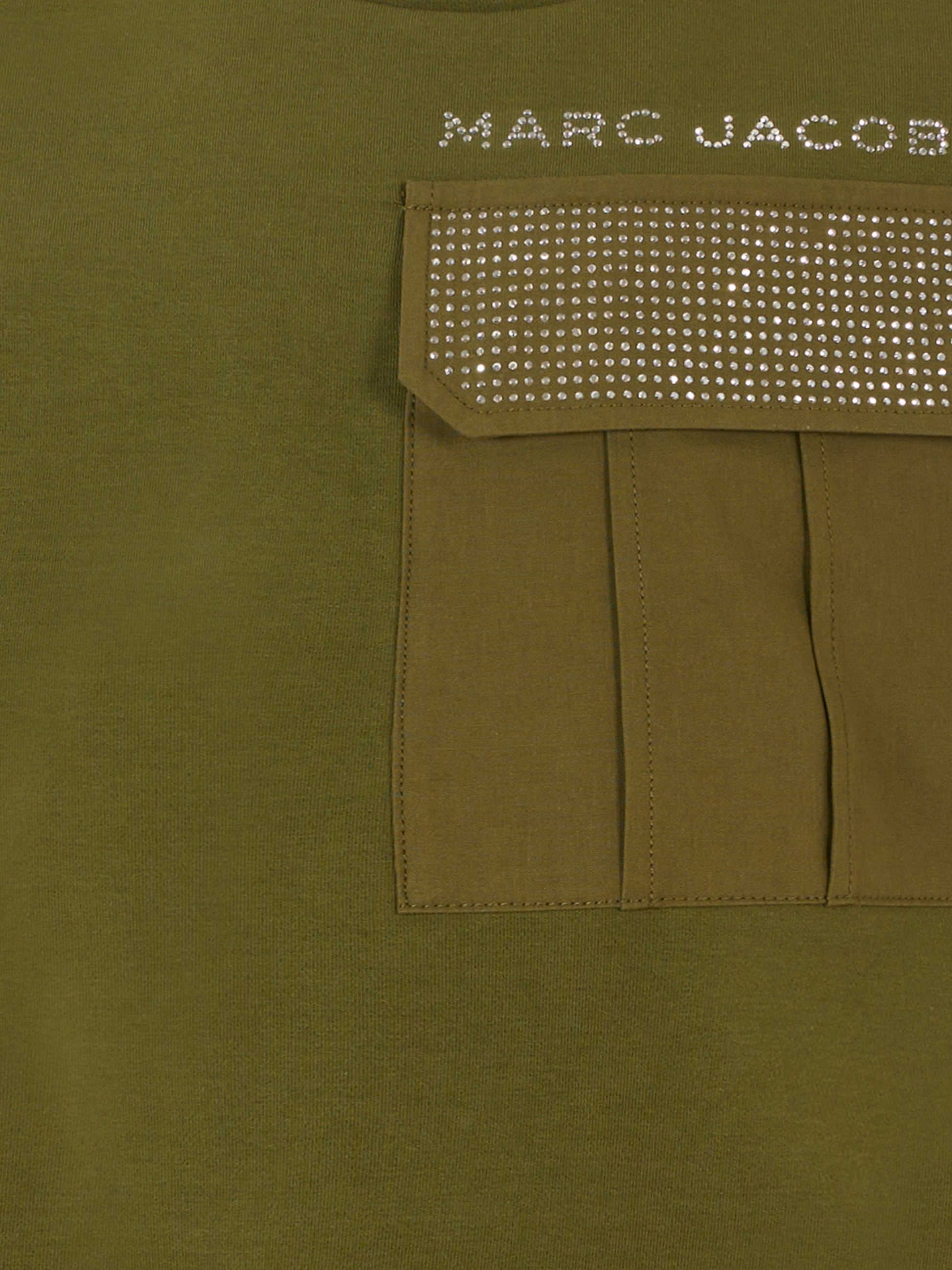 T-shirt verde per bambina con logo,Marc Jacobs,W60255 66K