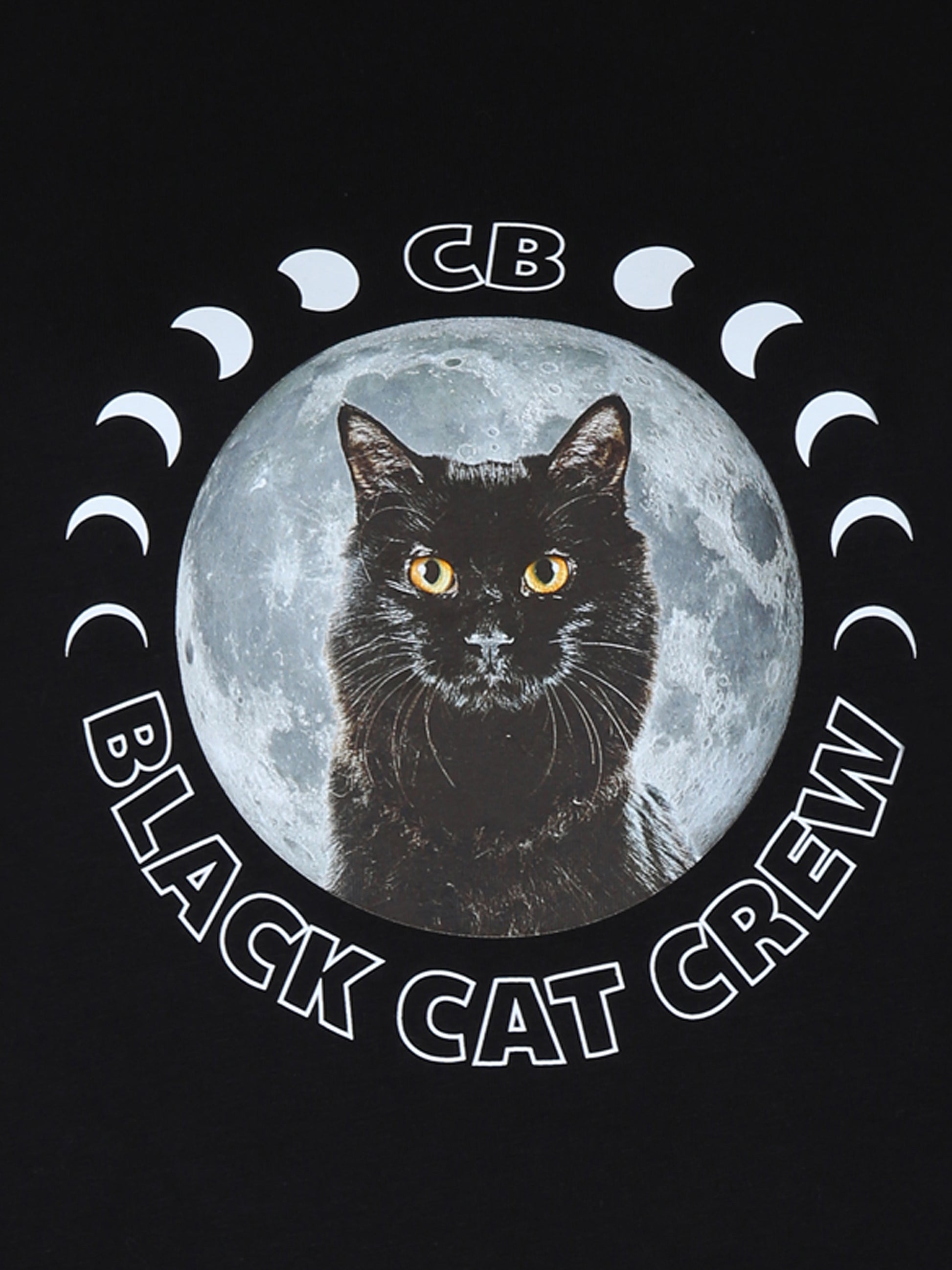 T-shirt nera Black Cat Crew per adulti,Coccolebimbi Limited,BLACKCATCREW-TSHIRT_A