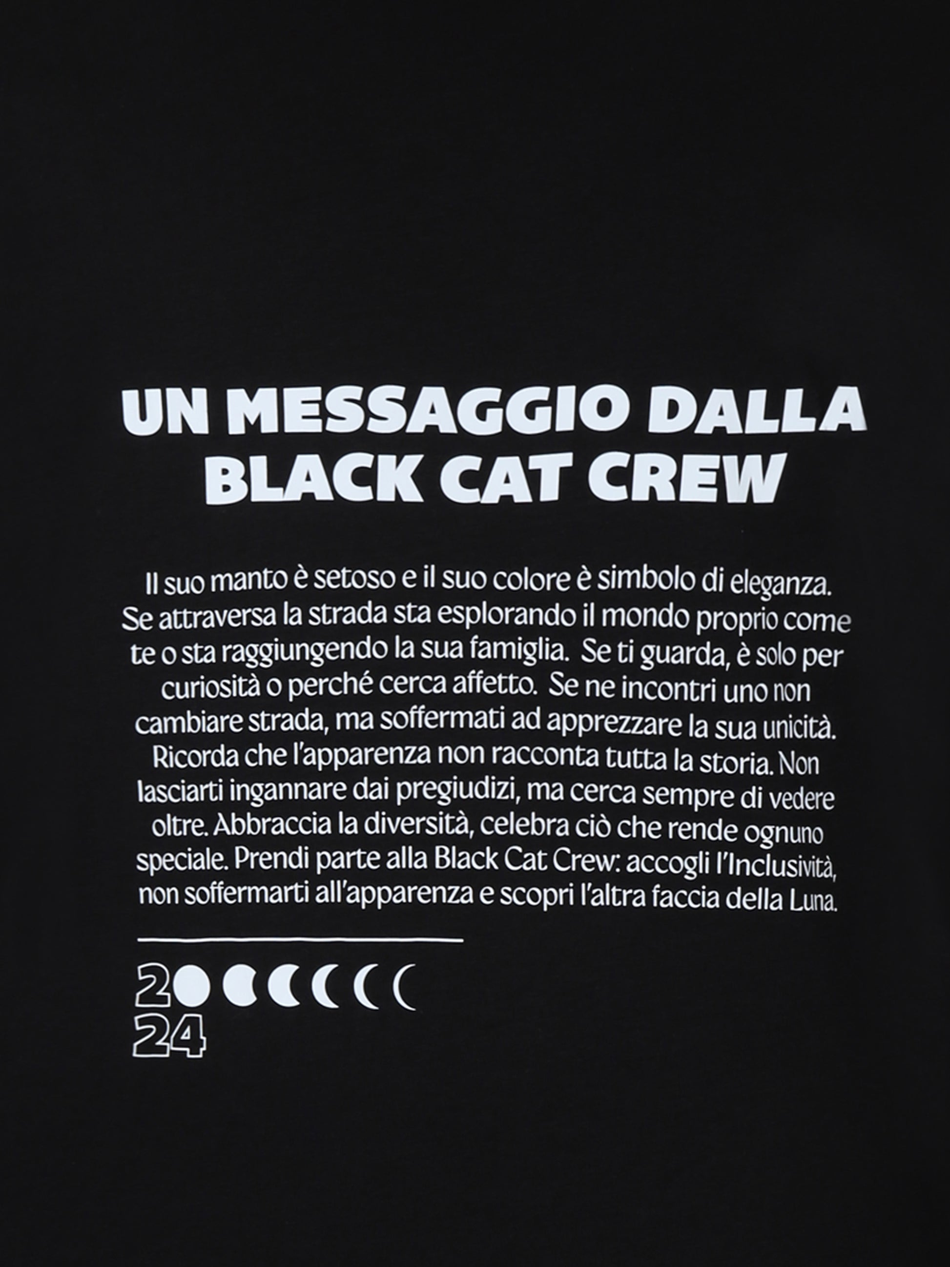 T-shirt nera Black Cat Crew per adulti,Coccolebimbi Limited,BLACKCATCREW-TSHIRT_A