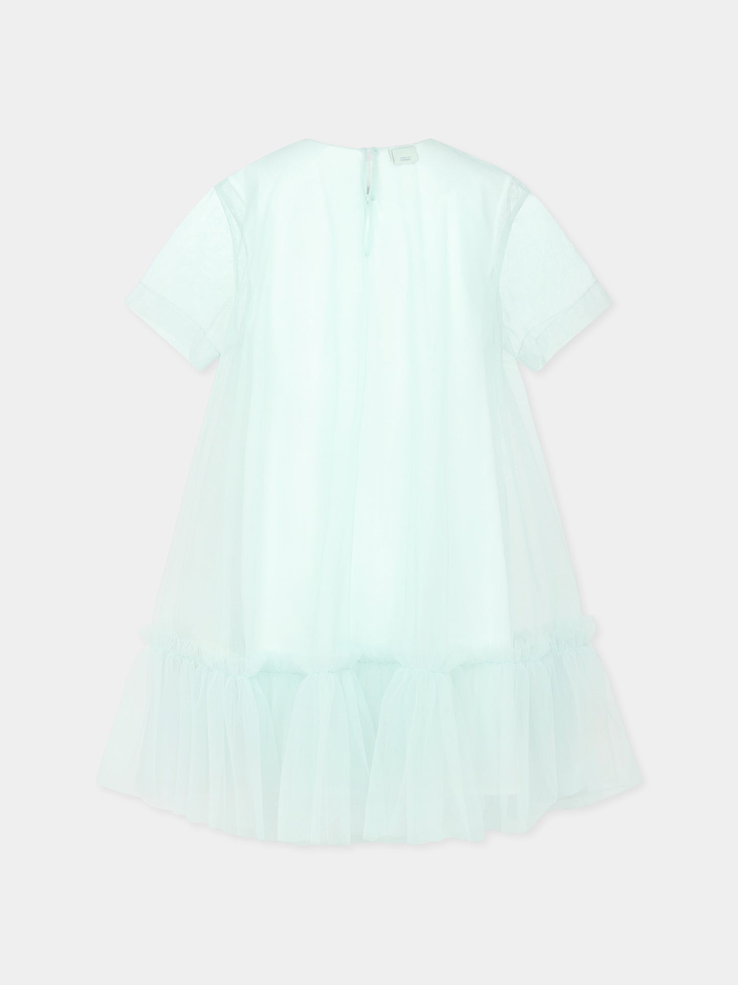 Green dress for girl with logo