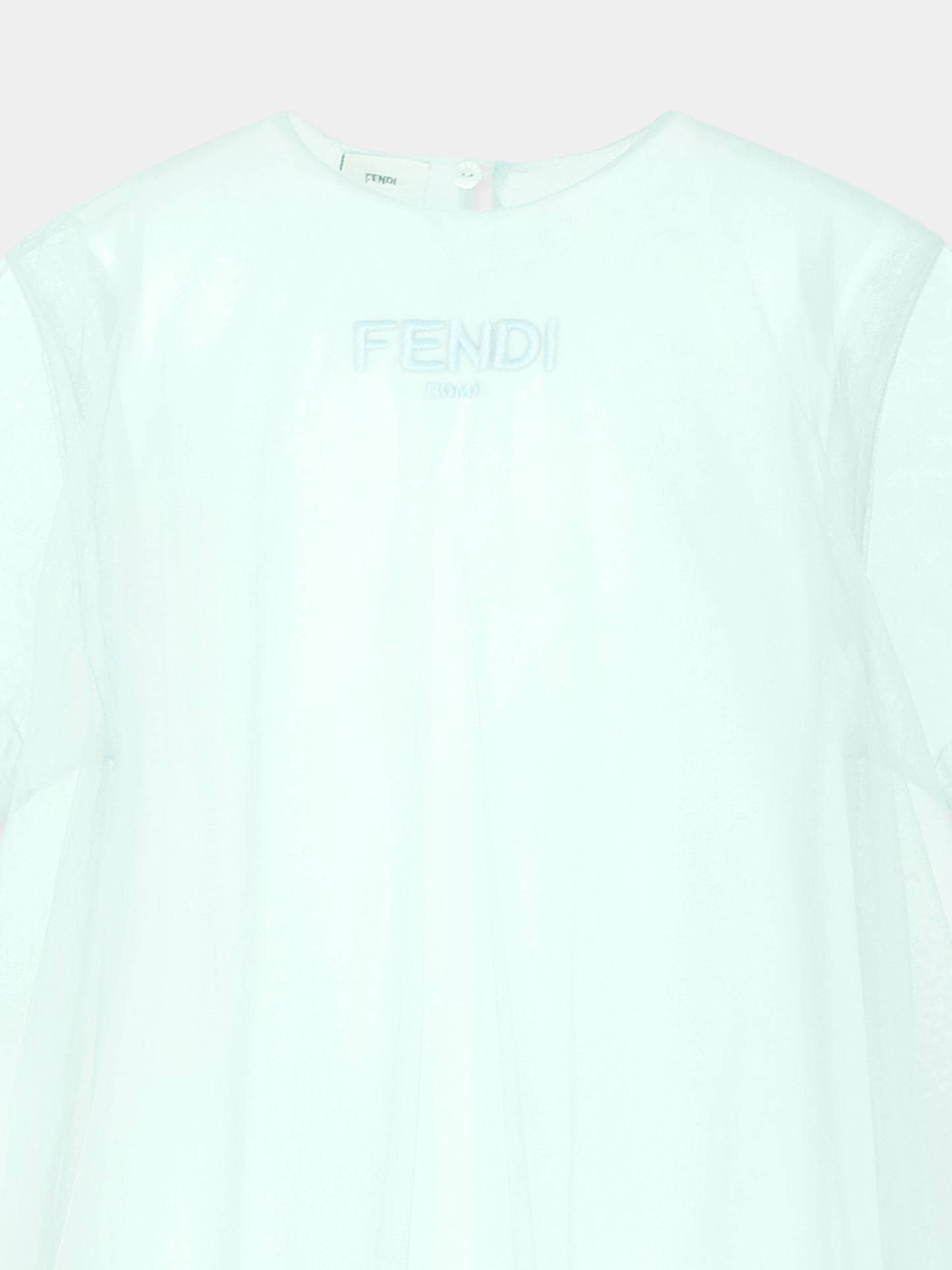 Green dress for girl with logo