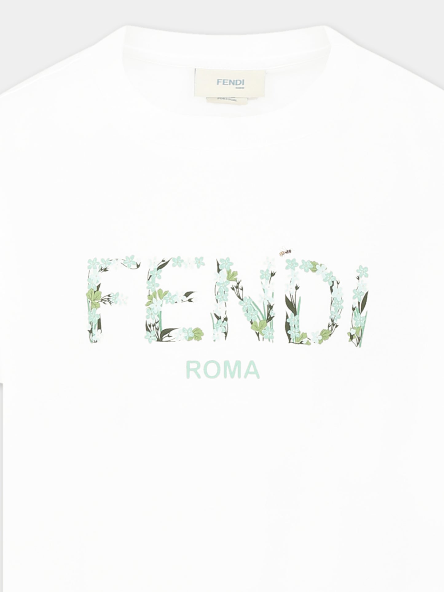 White t-shirt for girl with logo