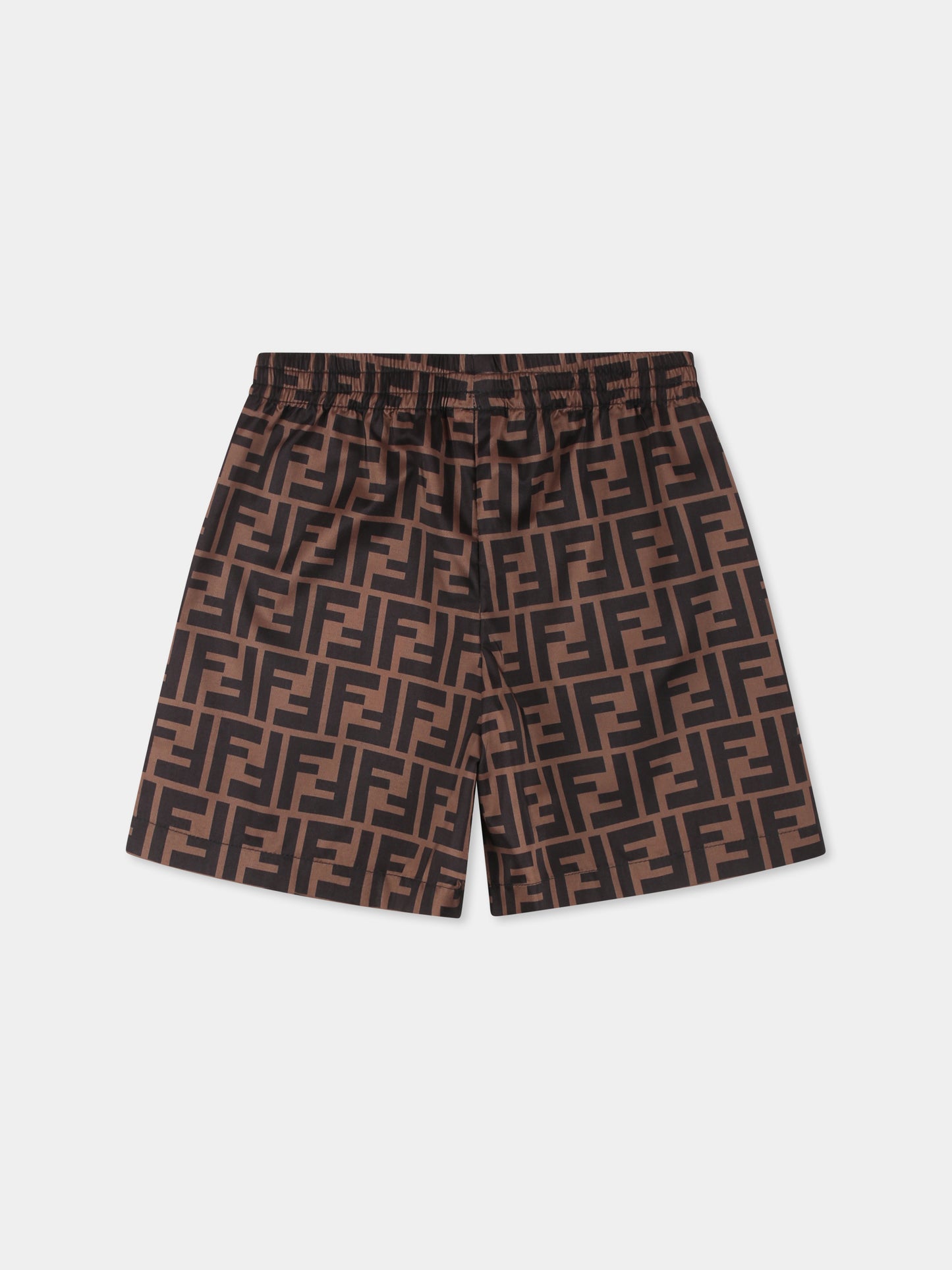 Boxer mare marrone per neonato con FF all over,Fendi Kids,BMM015 AQTX F15B6