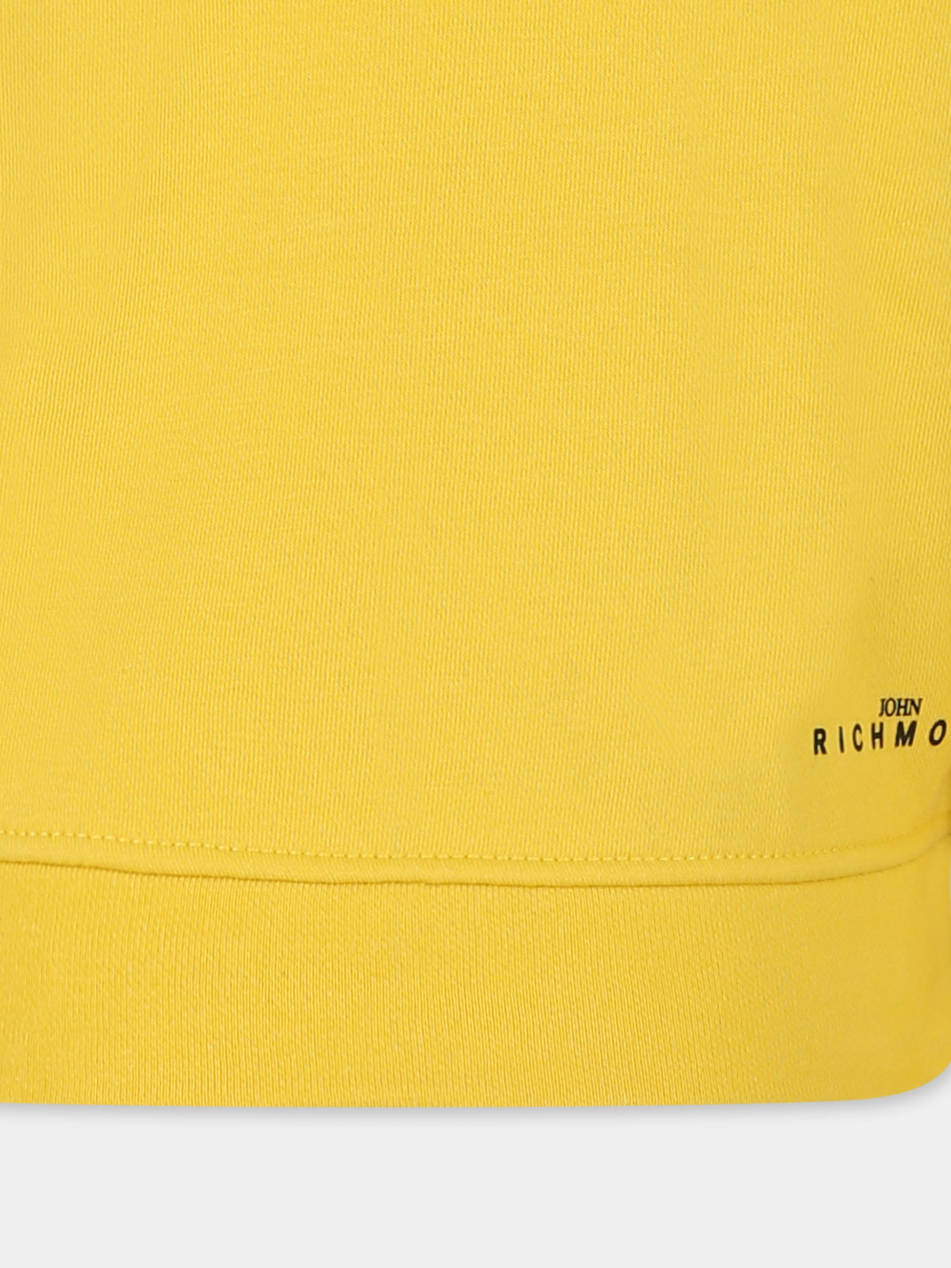 Felpa gialla per bambino con logo,Richmond,RBA24142FE YELLOW