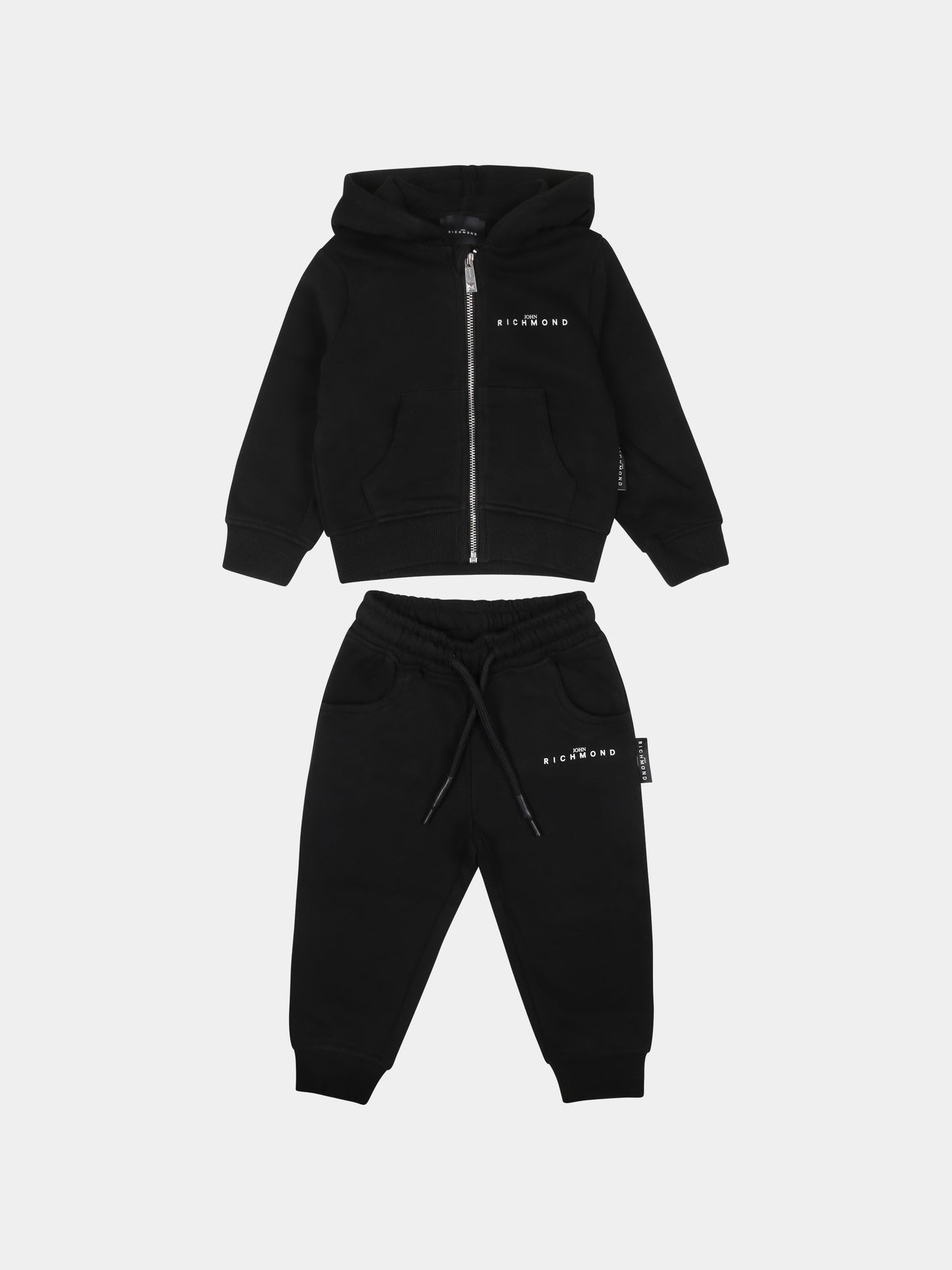 Completo nero per neonato con logo e orsetto,Richmond,RIA24074CF BLACK