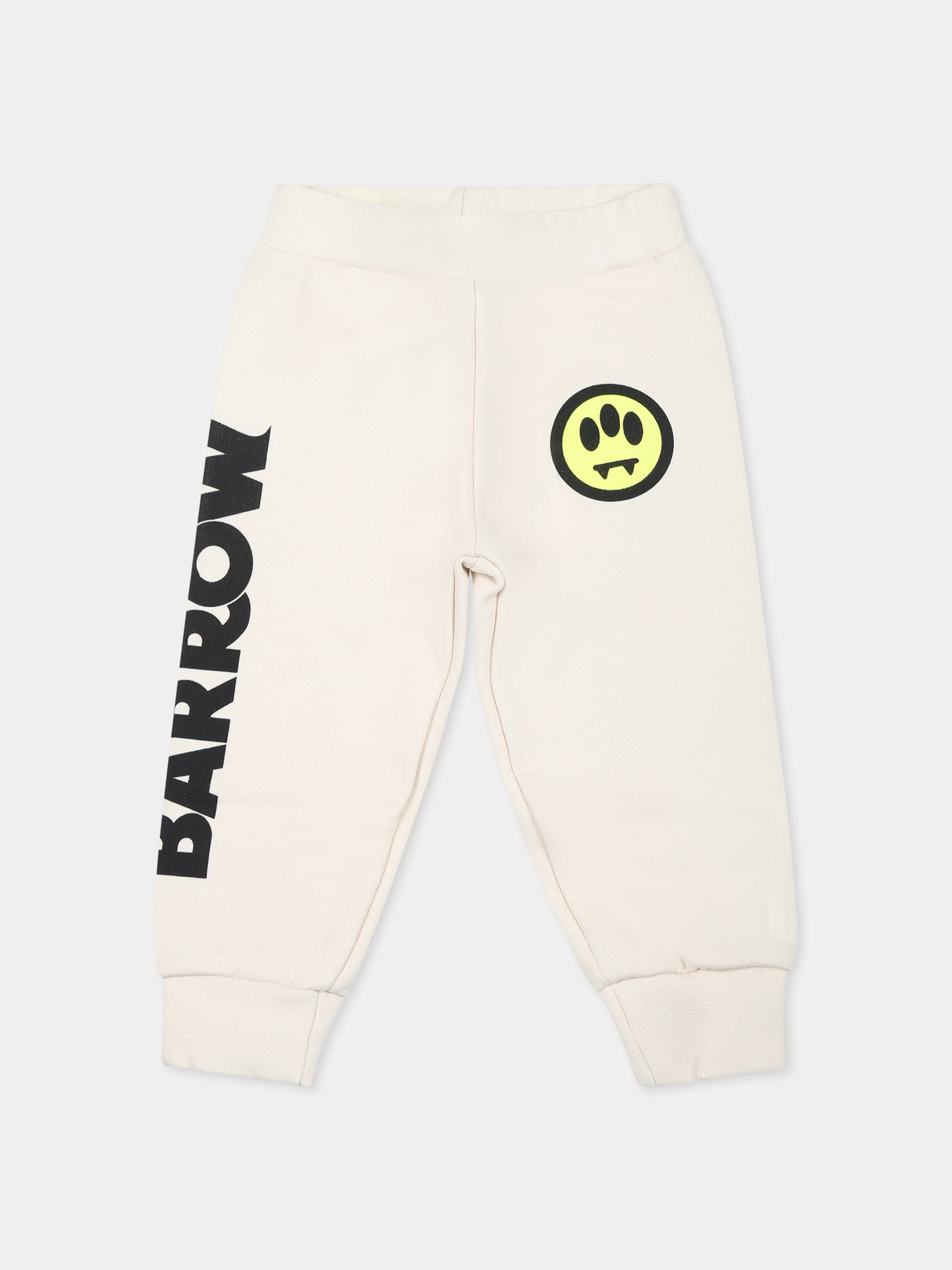 Pantaloni avorio per neonati con smile,Barrow,F4BKUNFP141 013