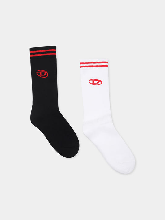 Set calze multicolor per bambino con logo,Diesel,J02075 0BAWN K900G