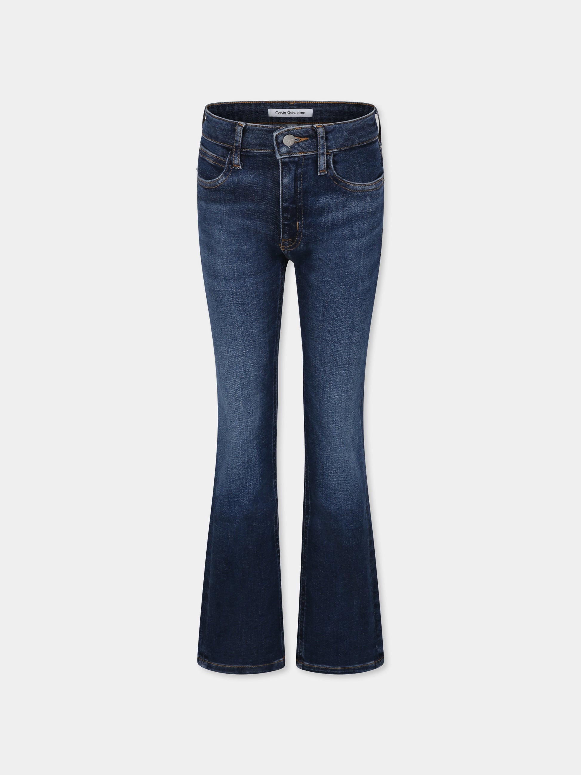 Jeans blu denim per bambina,Calvin Klein Kids,IG0IG02504 1BJ