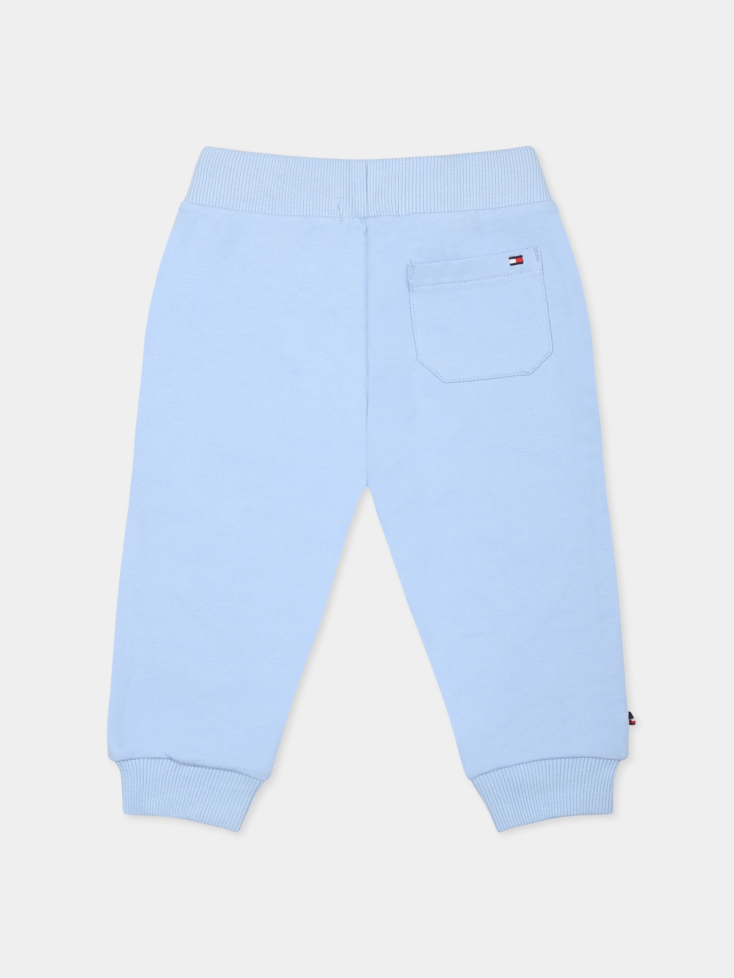 Light blue trousers for baby boy