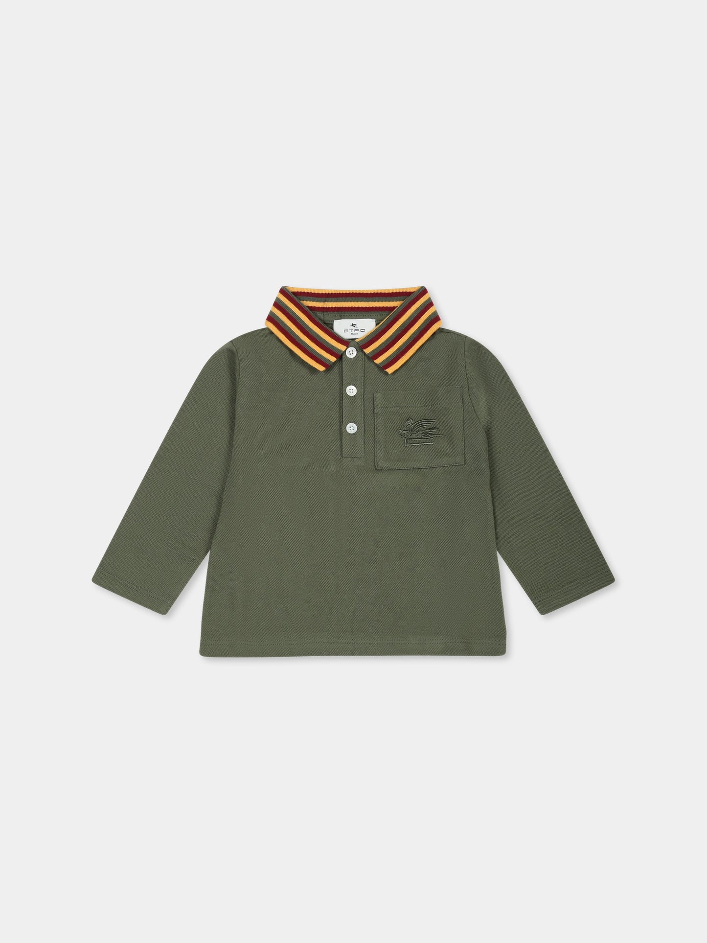 Polo verde per neonato con Pegaso,Etro,GV8500 Z2119 707