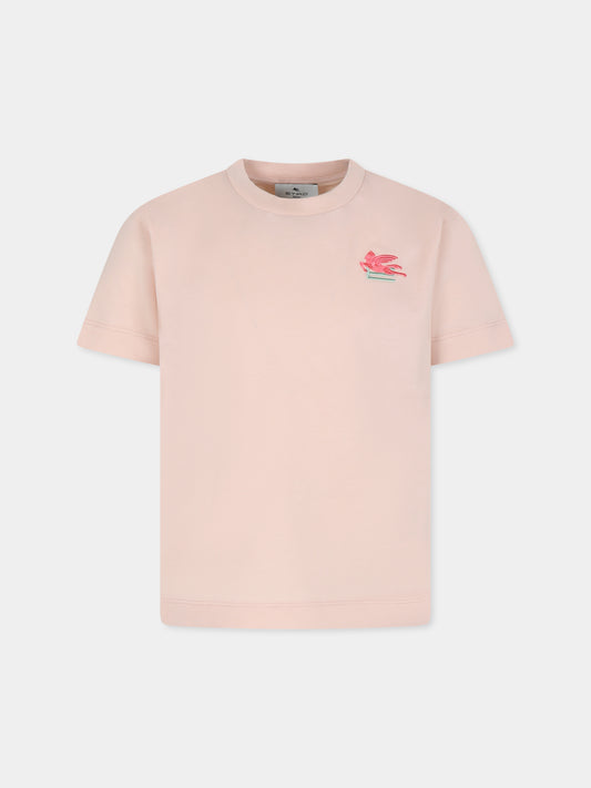 T-shirt rosa per bambina con Pegaso,Etro,GV8A61 Z2081 541